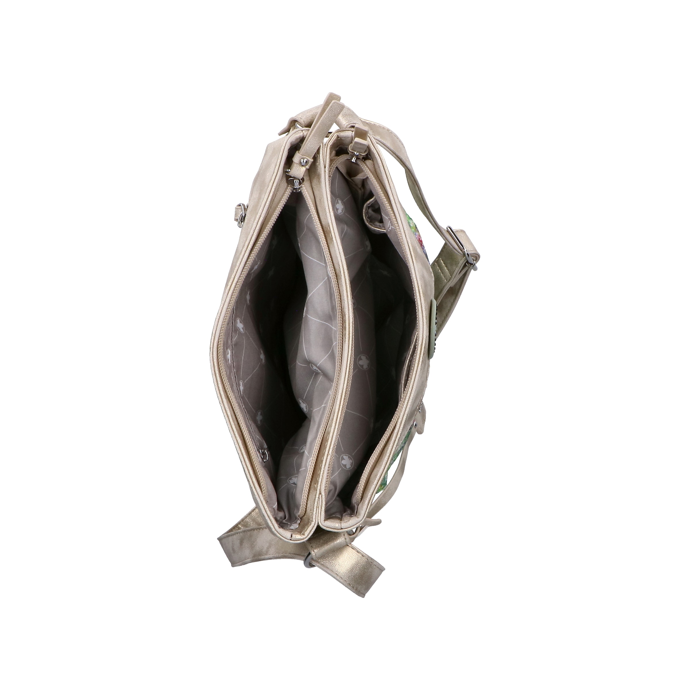 Rieker Sac à bandoulière Sac épaule femme, sac à main aspect métallique