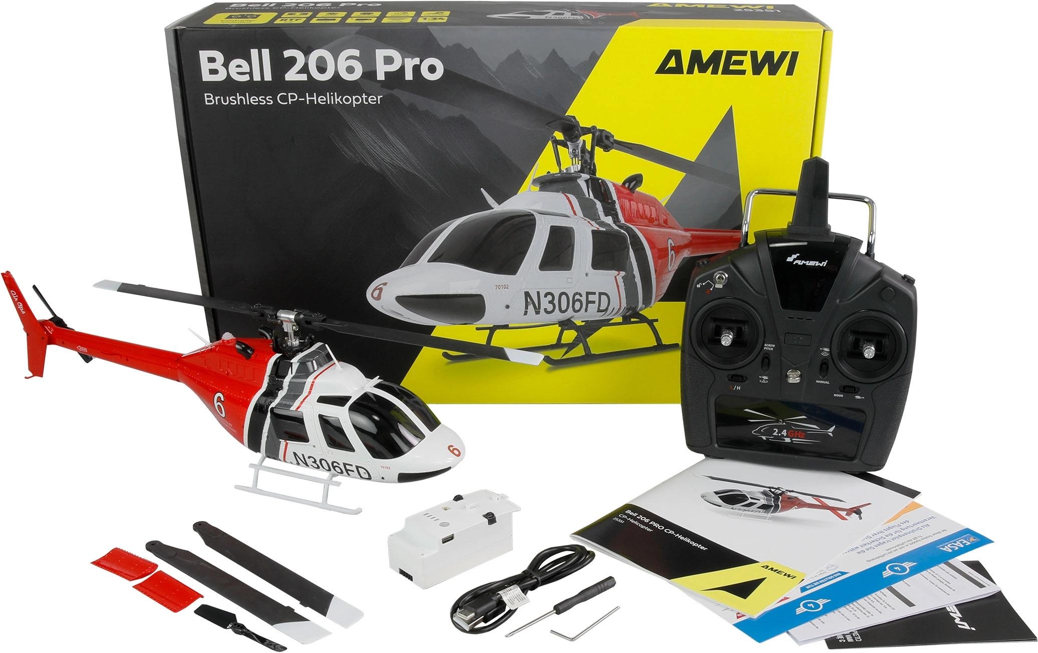 Amewi RC-Helikopter »Bell 206 Pro 6G RTF«