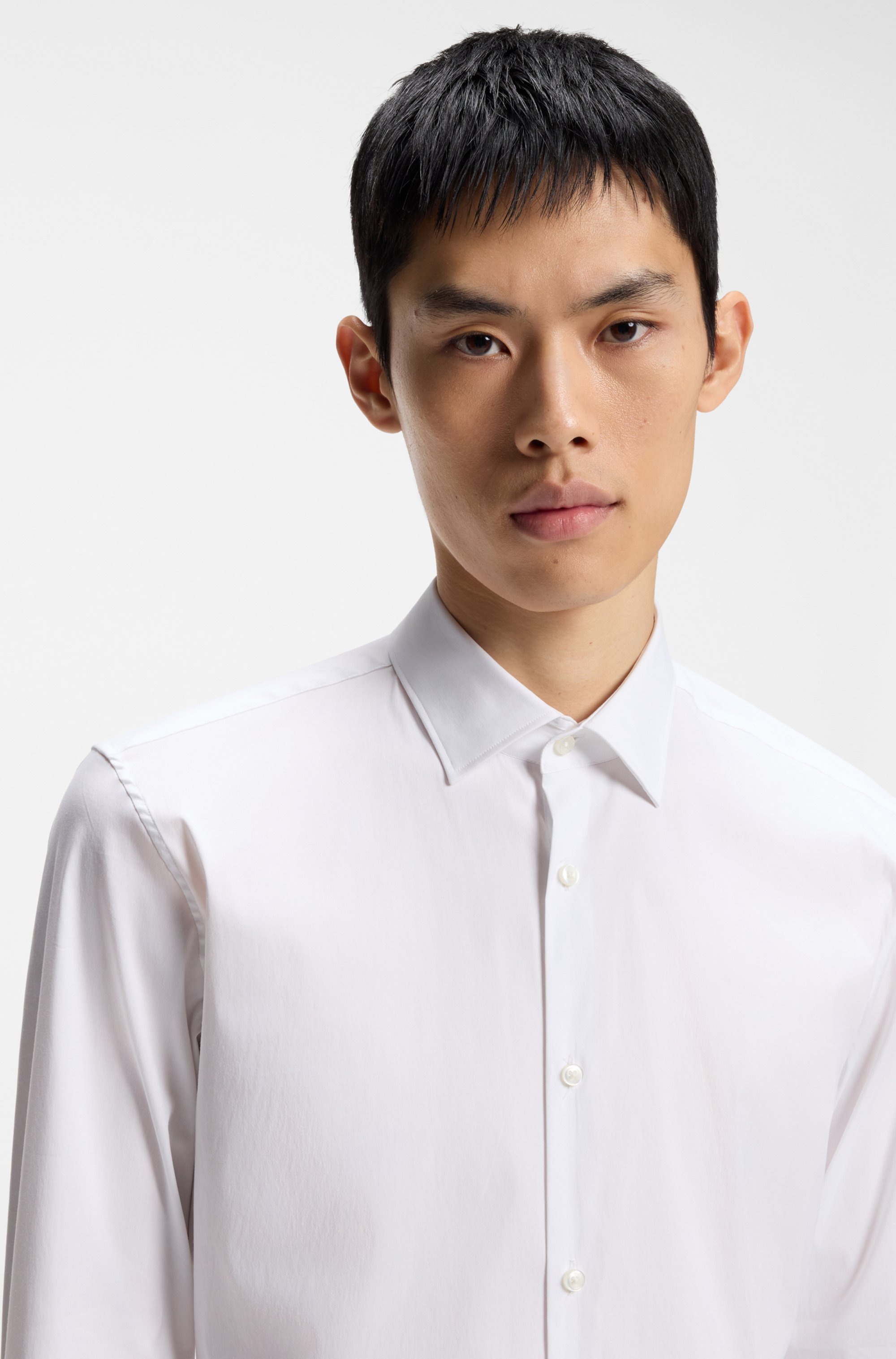 HUGO Businesshemd »Kenno« Kentkragen, Slim Fit, Baumwoll-Mix