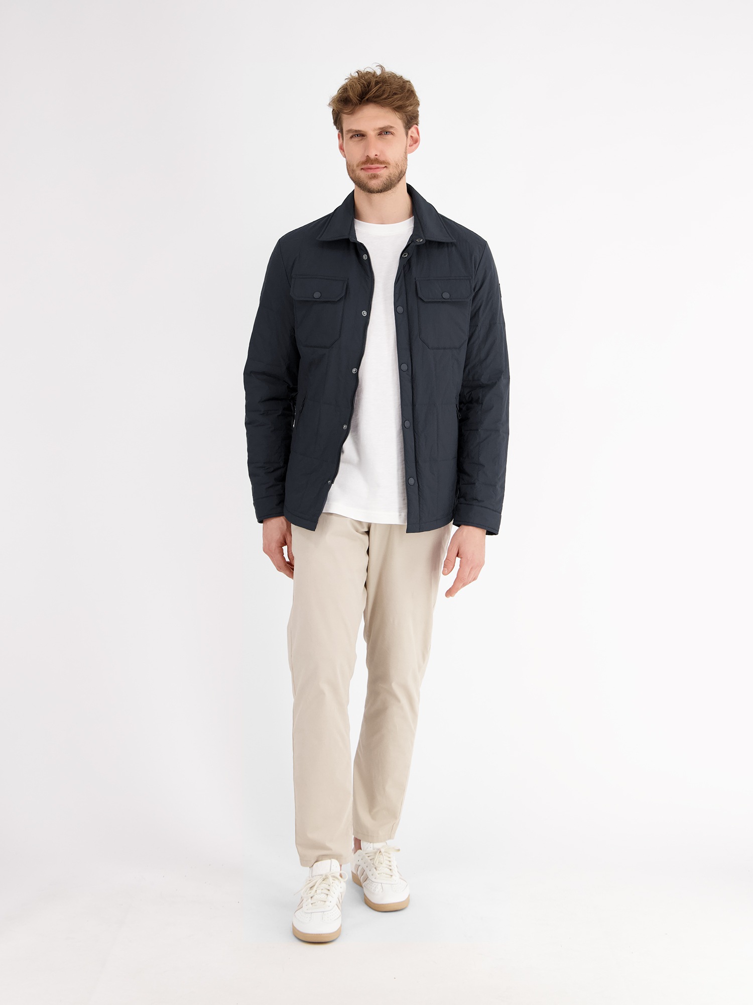 LERROS Veste chemise »Overshirt-Jacke, leicht gefüttert« sans capuche