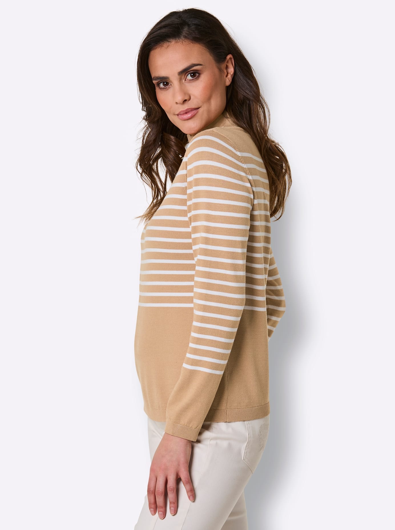 CREATION L PREMIUM Pull à rayures »Lyocell-Mix-Pullover«