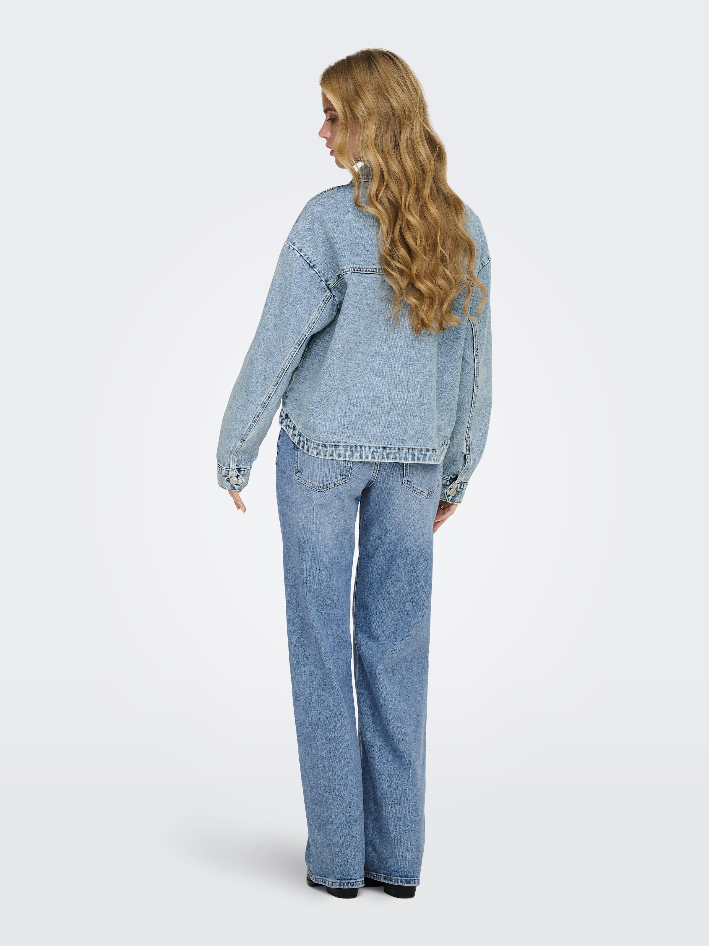 ONLY Veste en jean »ONLLARA LS DNM SHACKET GUA NOOS« mélange de coton