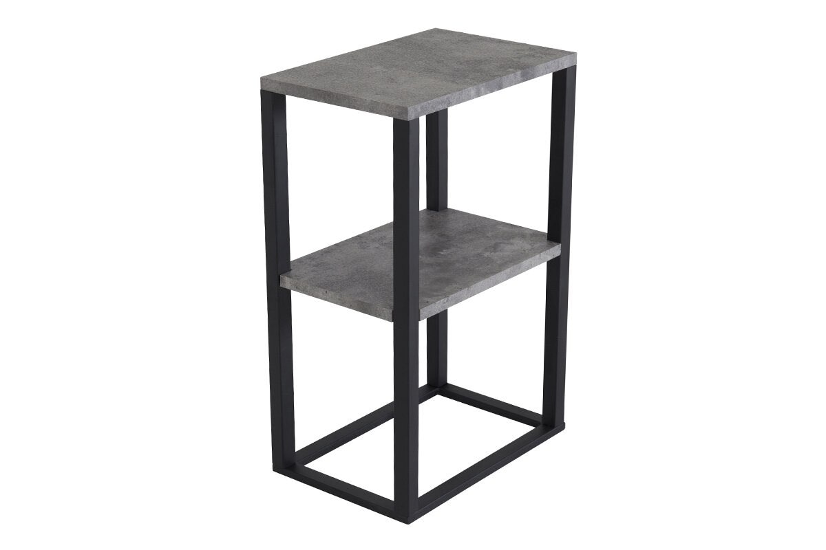 Venture Home Table de nuit »Rise, schmaler Nachttisch in heller Eschenoptik, 45 × 30 cm« table de chambre, MDF, stratifié papier, cadre métallique, mince, urbain