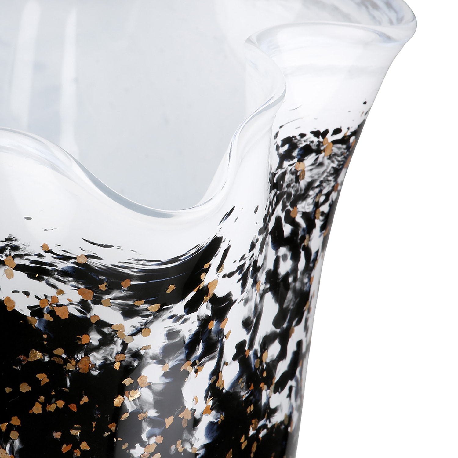 GILDE Tischvase »Vase Petunia, schwarz-weiss«