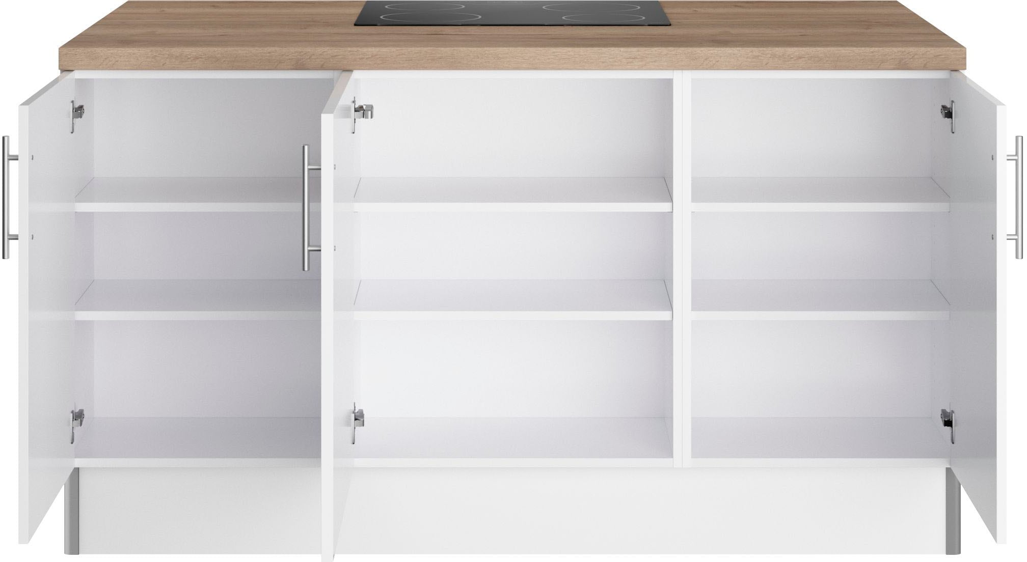 KOCHSTATION Îlot de cuisine »KS-Ahus« Kücheninsel, Breite 160 cm, wahlw. mit E-Gerät, Soft Close Funktion