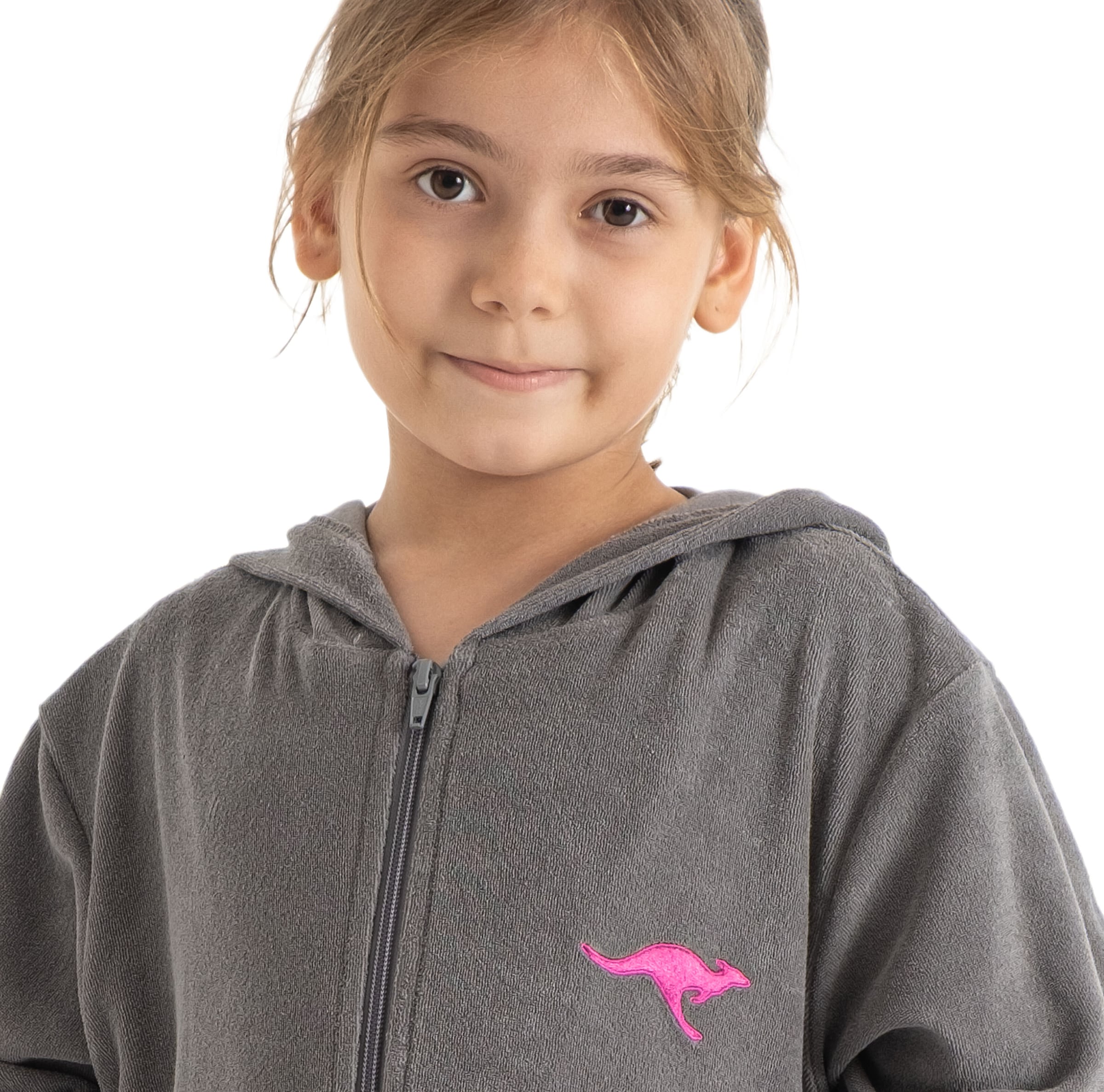 KangaROOS Peignoir de bain pour enfants »Kira, Ideal für Zuhause, Schwimmbad oder im Urlaub« 1 cuis design moderne et sportif, accents lumineux
