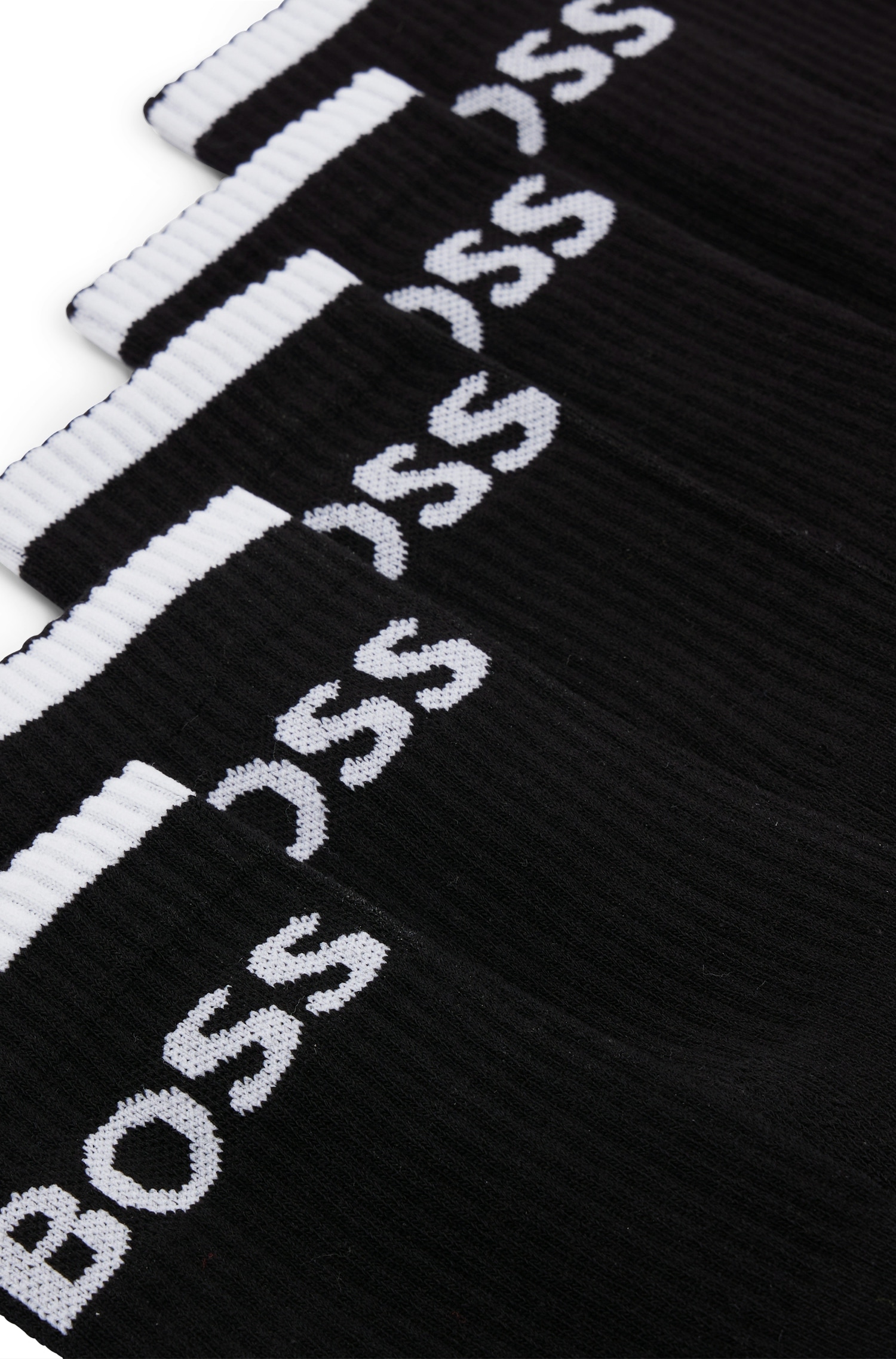 BOSS Chaussettes d'affaires »6P QS Stripe CC« Packung, 6er, 6 Couple tlg. mit BOSS Schriftzug