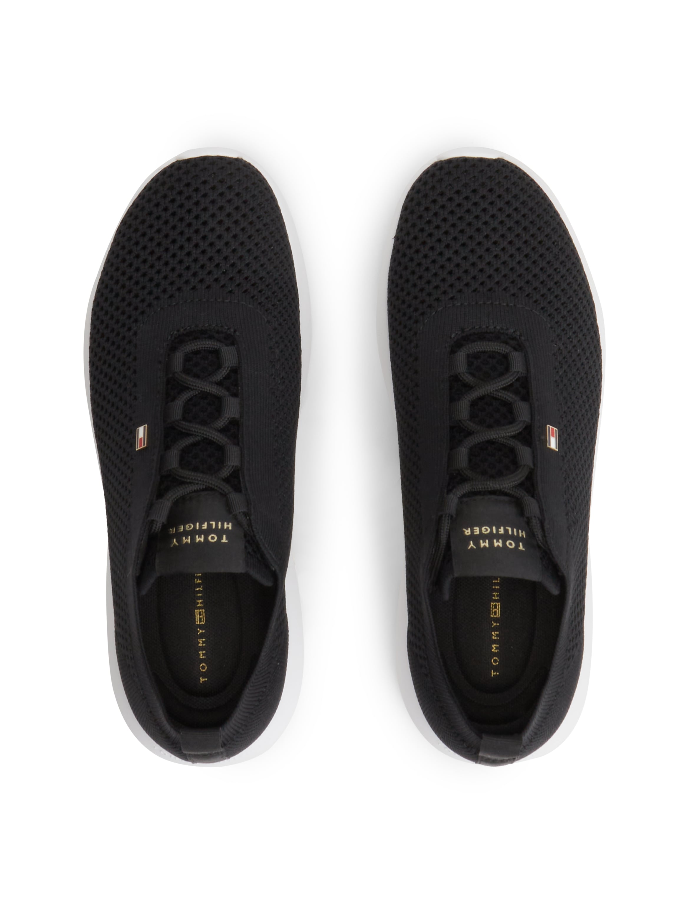 Tommy Hilfiger Baskets compensées »TH KNIT RUNNER«  chaussure de loisirs, chaussure basse, chaussure à lacets avec élément drapeau logo