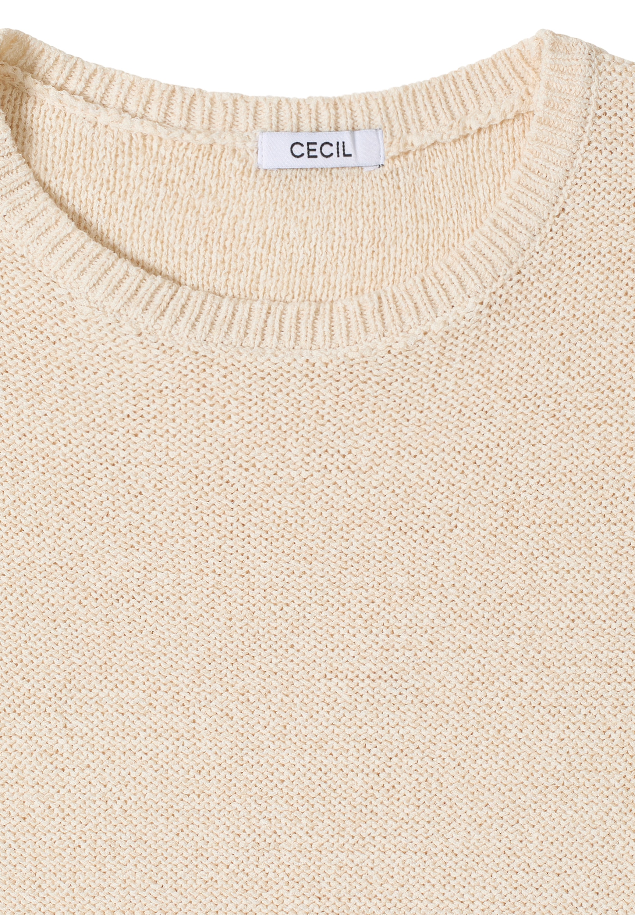 Cecil Pull en tricot meliert, mit Rundhals