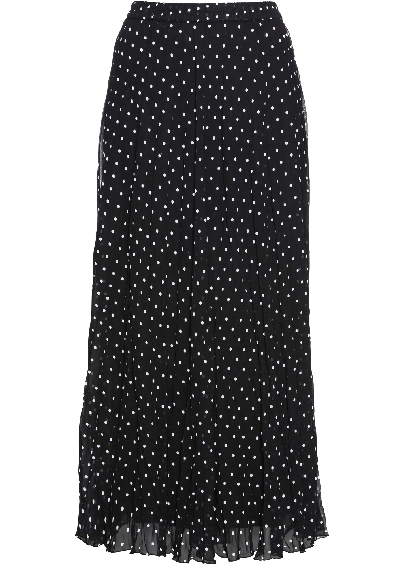 bonprix Plisseerock mit Elastikbund, in A-Linie, mit Crash-Optik