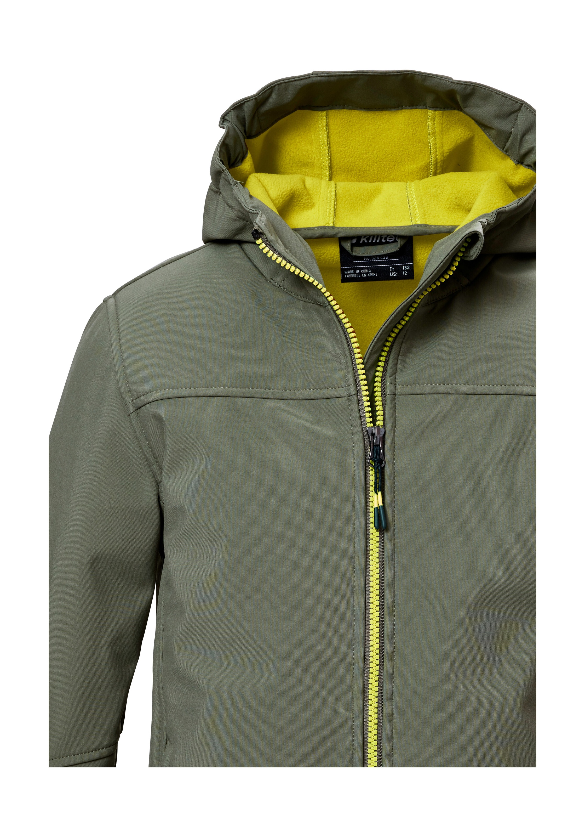 Killtec Veste softshell »KOW 366 BYS SFTSHLL JCKT« veste softshell déperlante avec polaire, capuche et réflecteurs
