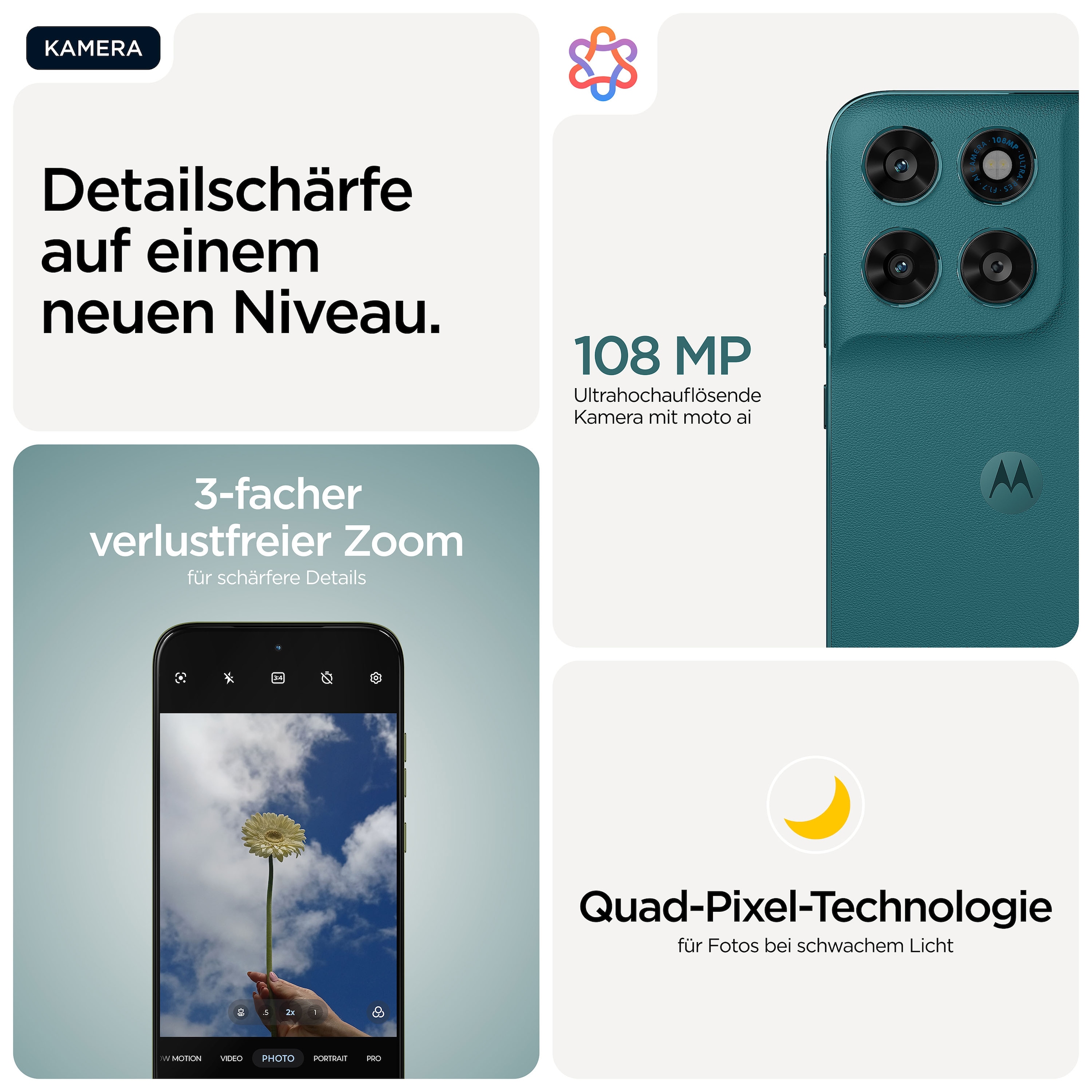 Motorola Smartphone »moto g77 256GB« PANTONE® Shaded Spruce