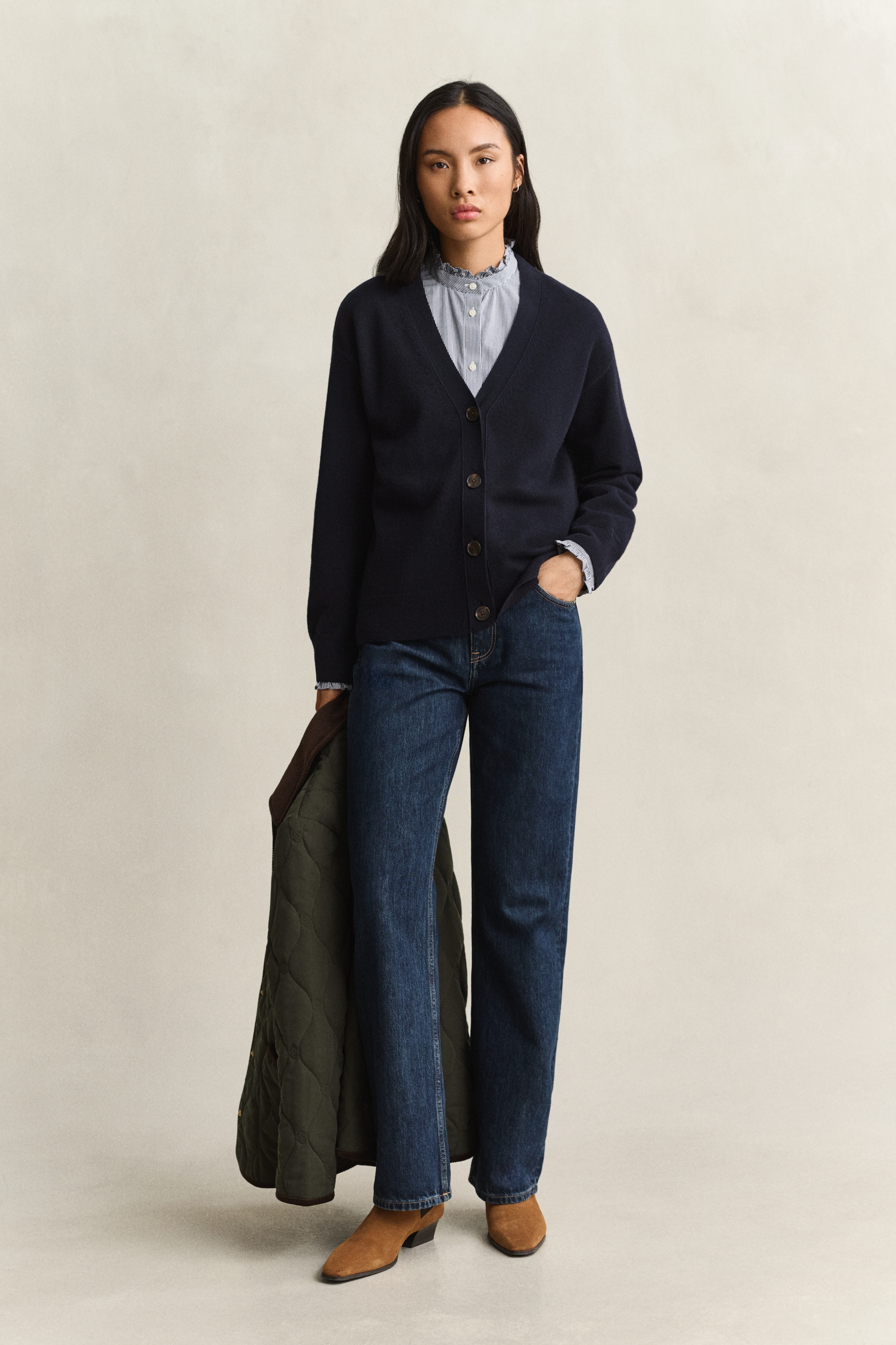 Gant Cardigan »SUPERFINE LAMBSWOOL« in Woll-Qualität