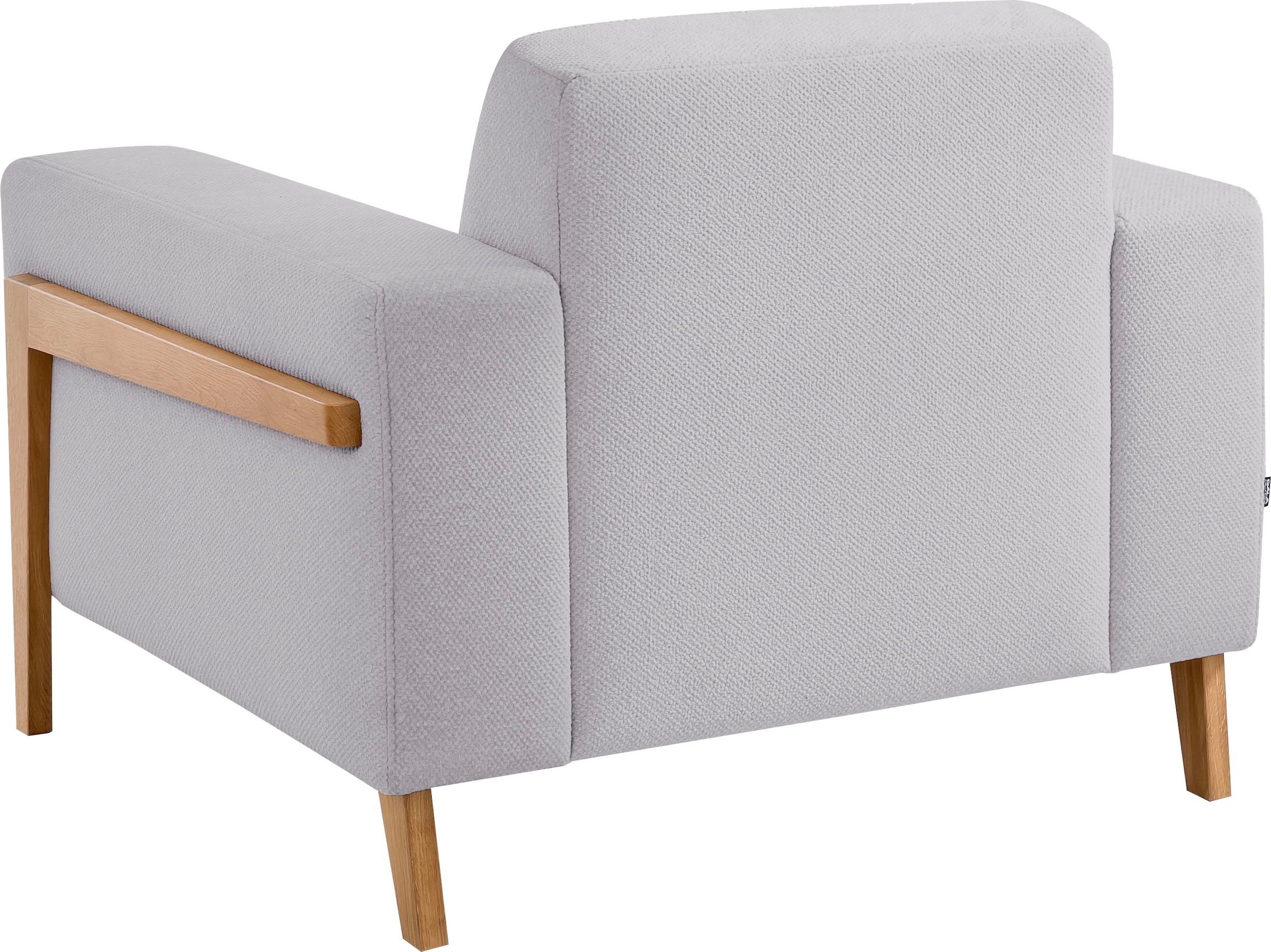 exxpo - sofa fashion Fauteuil »Starr, Loungesessel, Scandic Design mit Sichtholz am Armteil« im Scandinavian Design, mit Massive Holzfüsse, frei im Raum stellbar