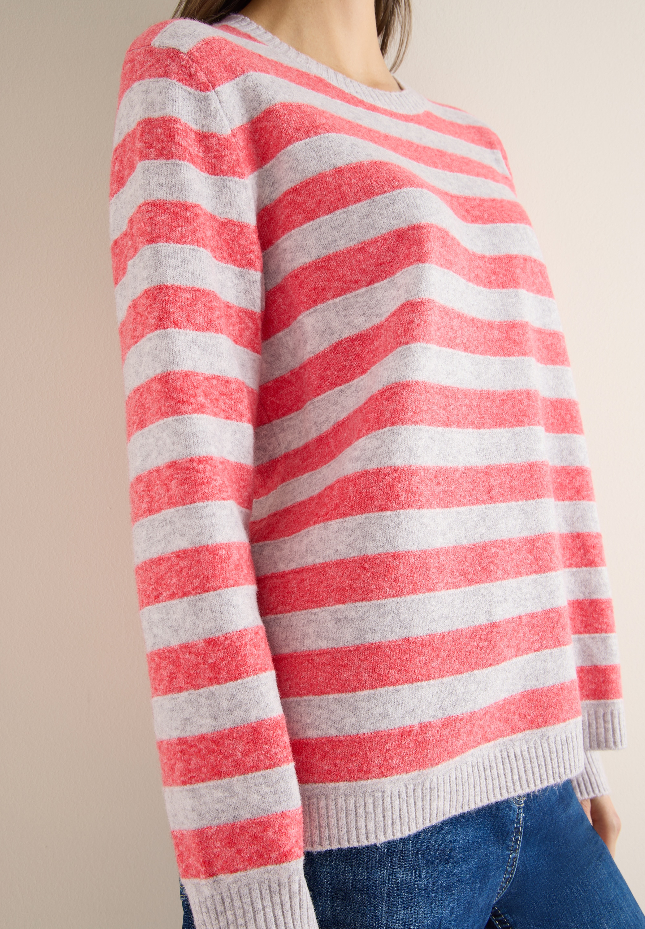 Cecil Pull à rayures gestreift und in Melange-Optik