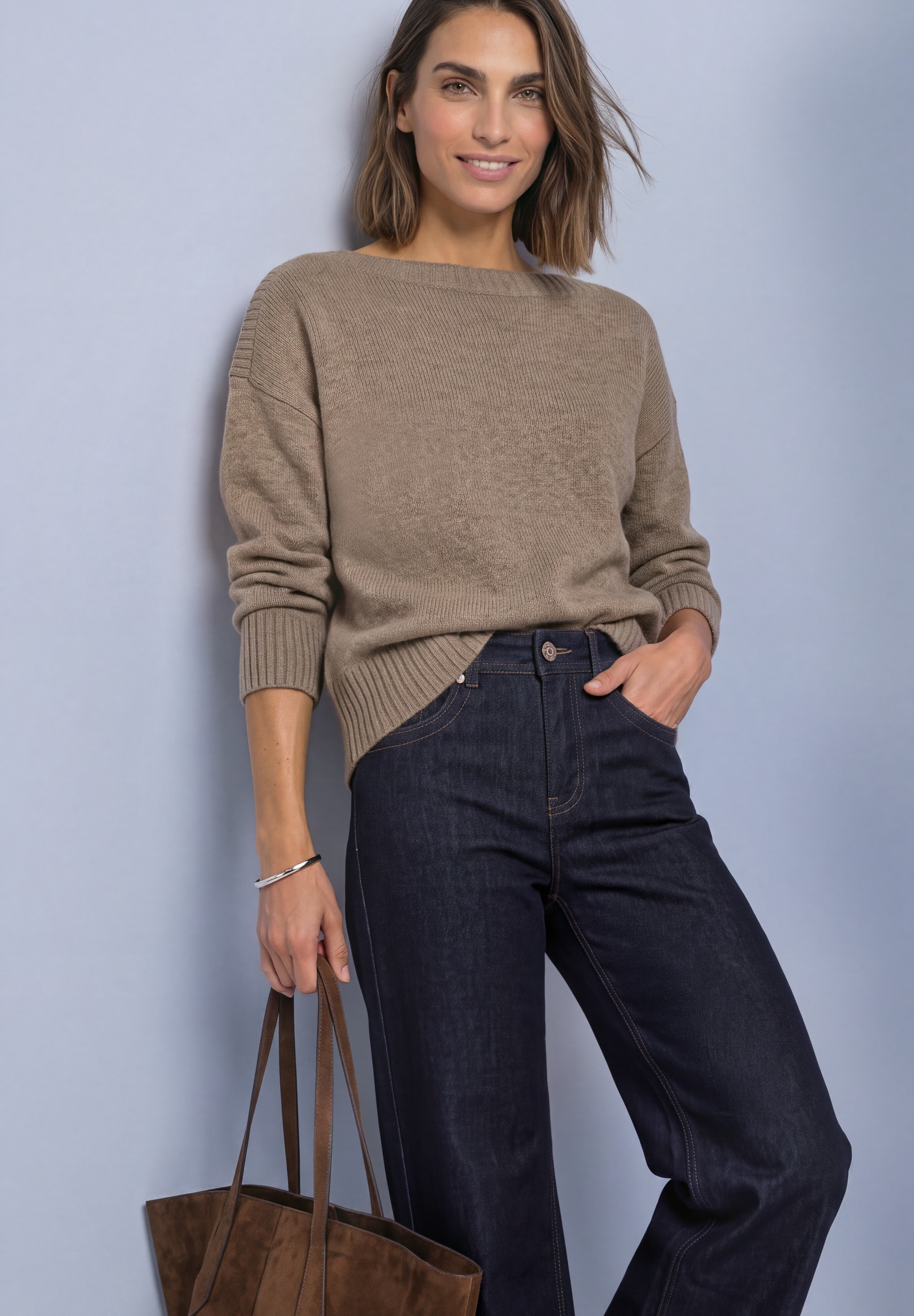 STREET ONE Strickpullover mit Boat Neck