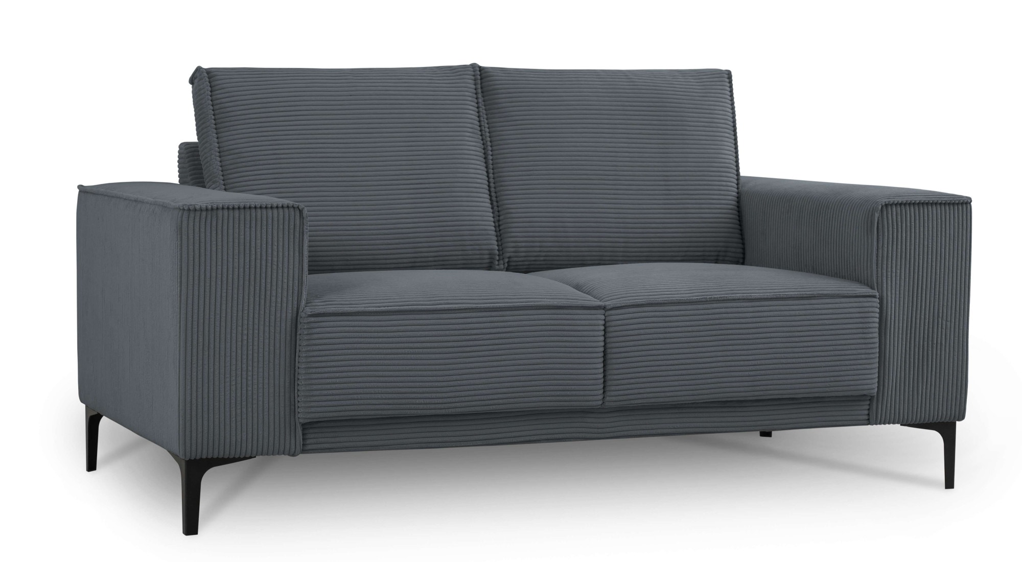 GOODproduct 2-places »OLAND Cord, Sofa, B: 164 cm, Skandi-Design« 164 cm, suspension à vagues, design scandinave, pieds en métal