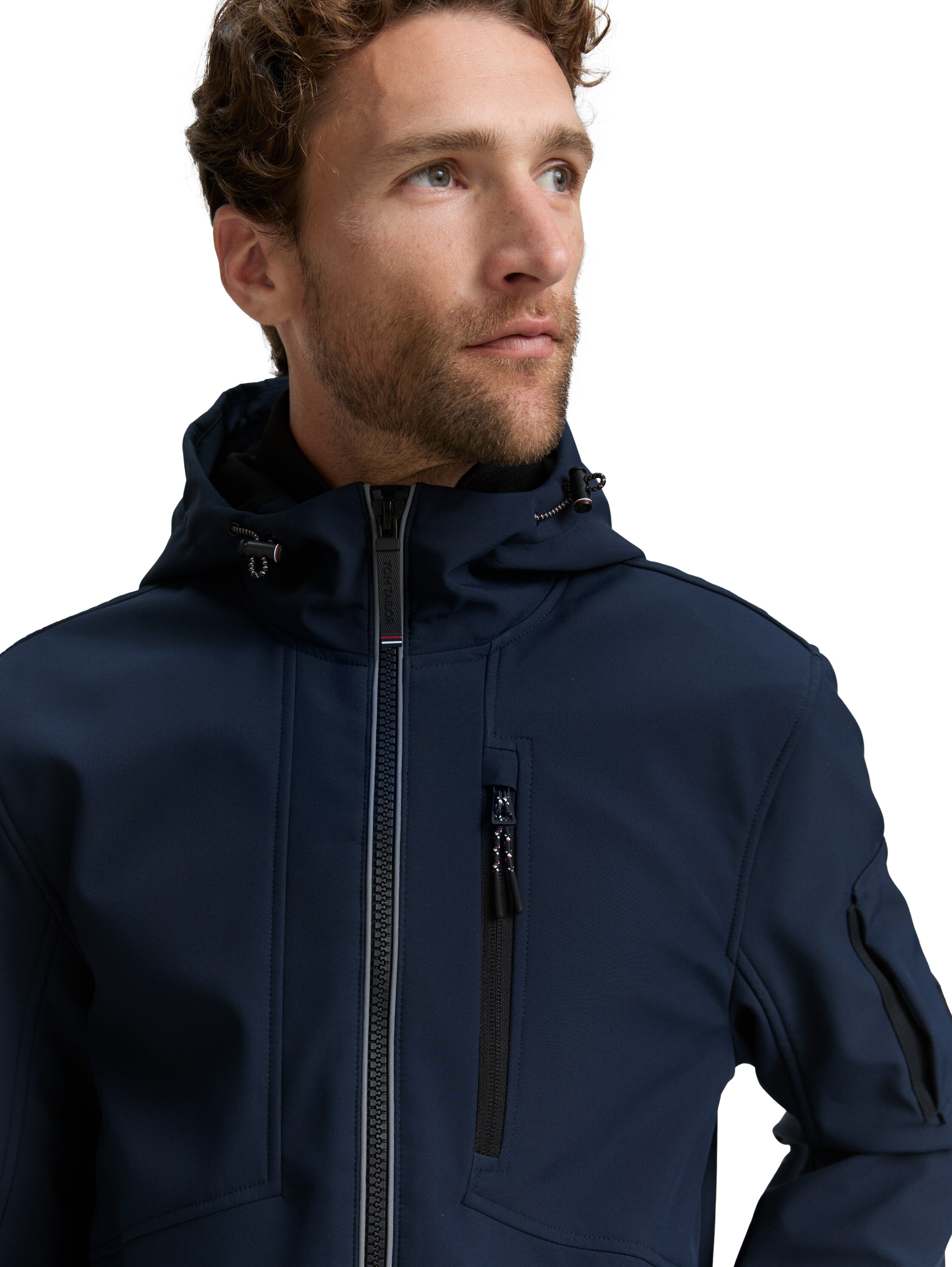 TOM TAILOR Softshelljacke mit Kapuze mit Kapuze