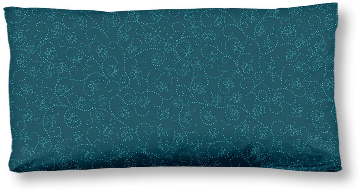 hip Housse de coussin »Zarha« Baumwolle, Mako-Satin, 40x80, 1 Stück, Reissverschluss, Petrol