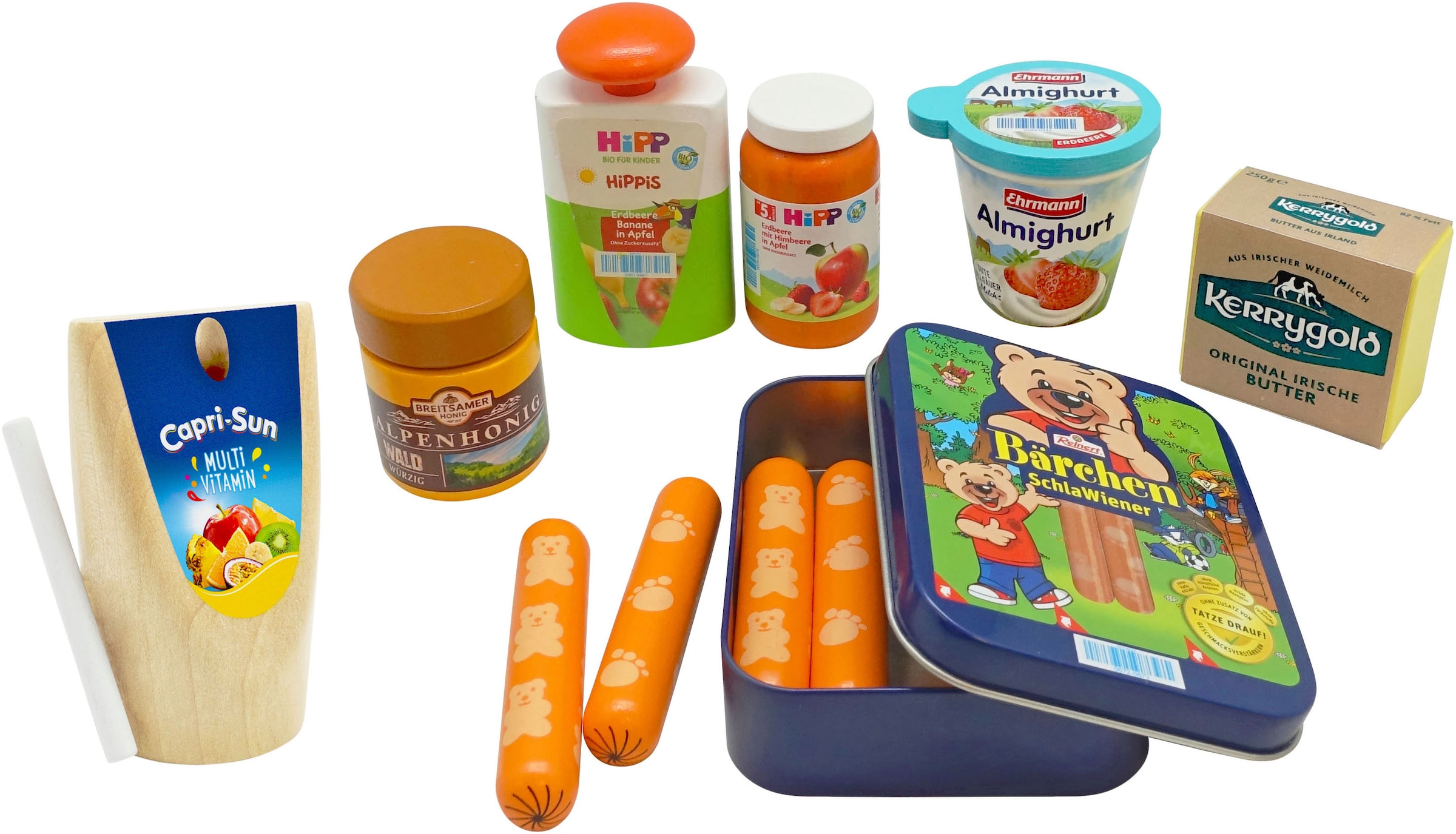 Tanner Kaufladensortiment »Grosses Kaufladen Set aus Holz mit 7 Markenminiaturen« aus Holz, FSC® - schützt Wald