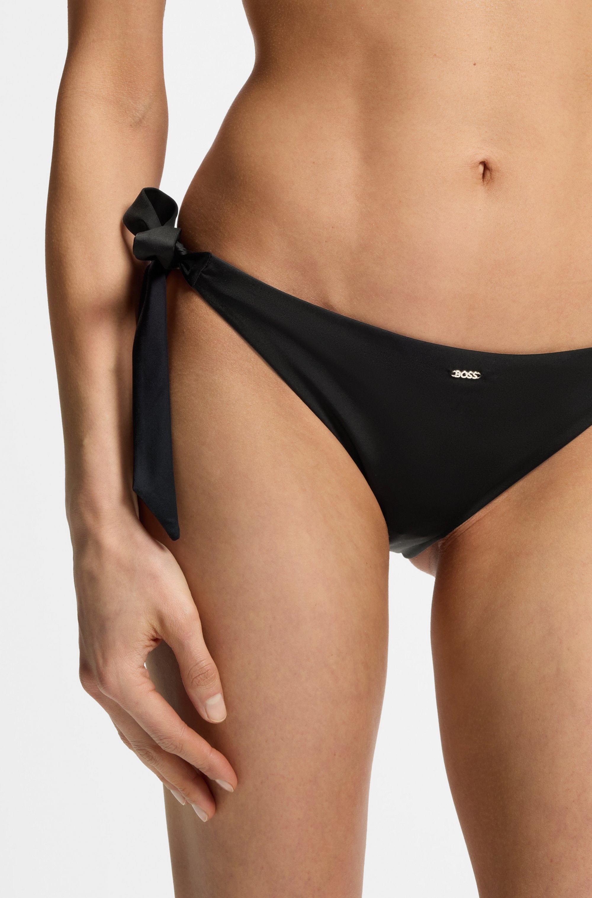 BOSS Pantalon de bikini »BOSS CODES« avec empiècement logo et laçage latéral
