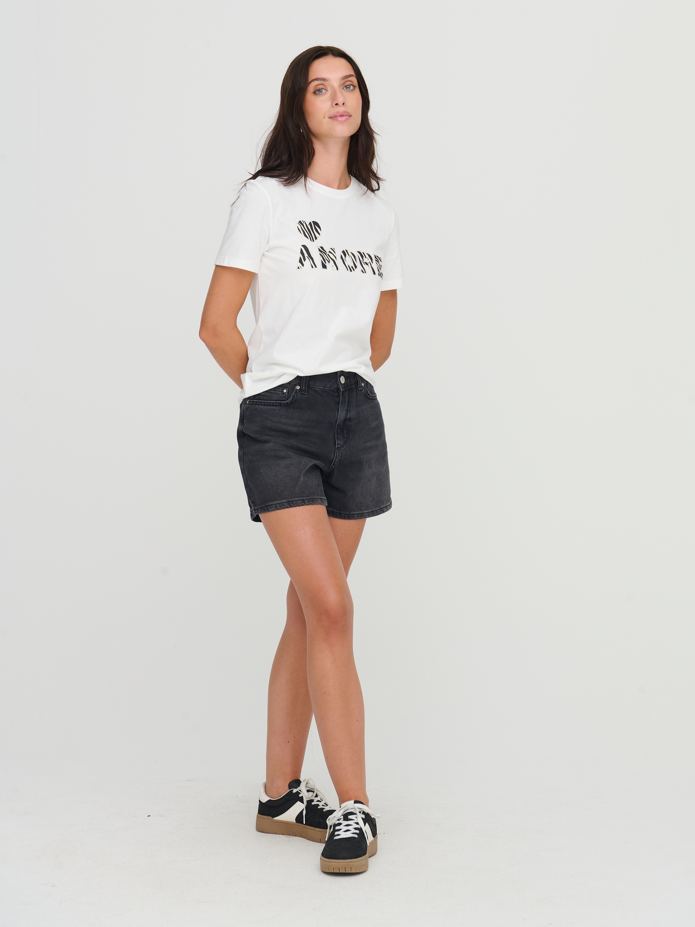 ONLY T-shirt »ONLDITTE LIFE RHNSTN S/S ANIMAL TOP JRS«