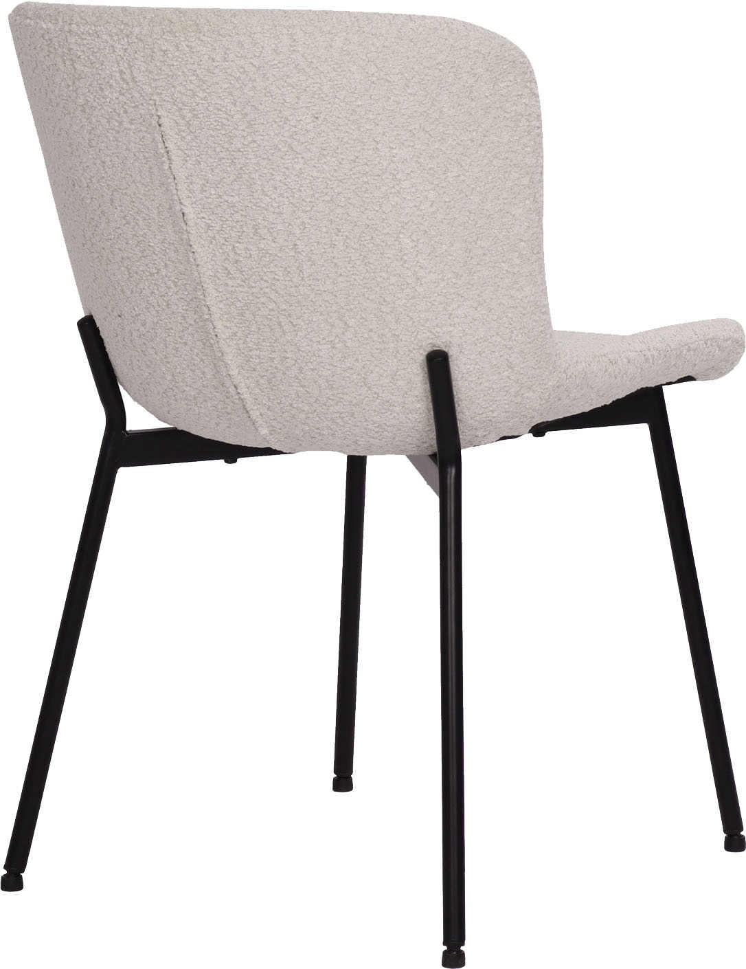 SIT Chaise à 4 pieds »Manila 2er-Set Bouclé Esszimmerstühle mit Metallgestell skandinavisch« (Ensemble) 2 cuisRevêtement bouclé Öko-Tex & pieds en métal noirs style scandinave