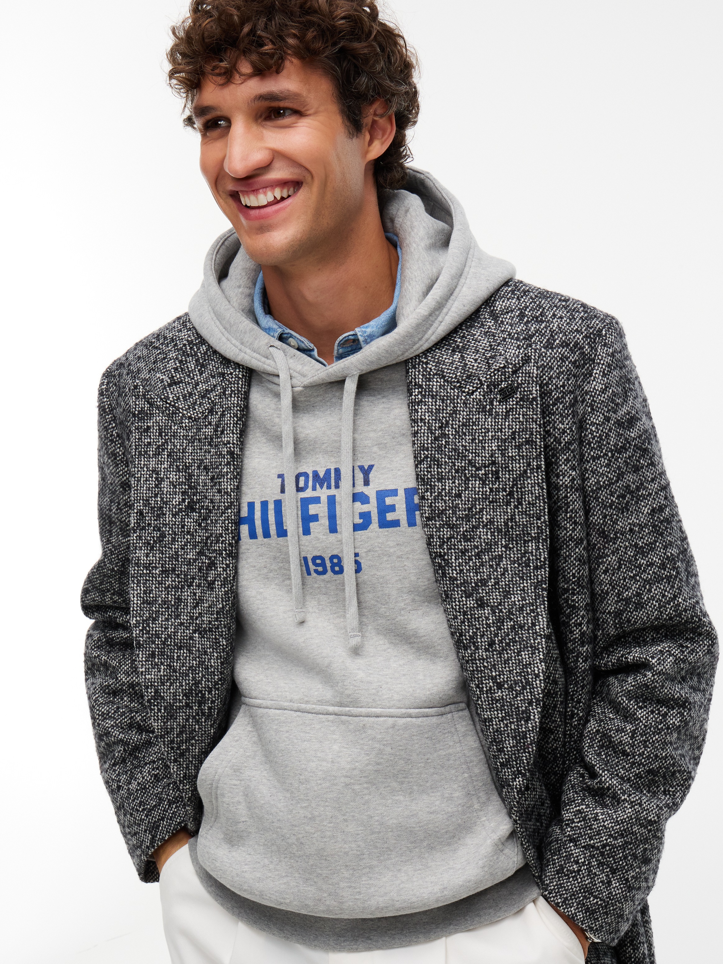 Tommy Hilfiger Hoodie »HILFIGER STACK REGULAR FLEECE«
