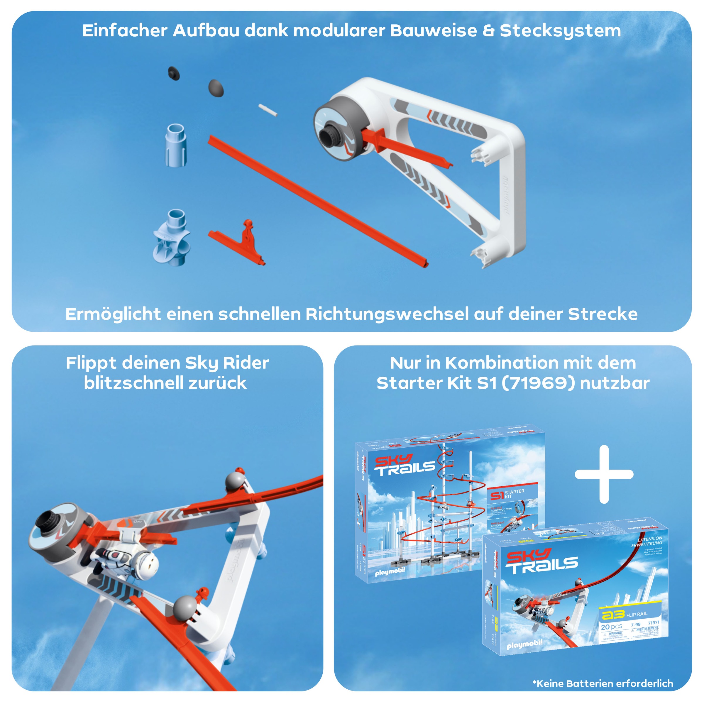 Playmobil® Jeu de construction »Flip Rail e1 (71971), Sky Trails« Made in Europe