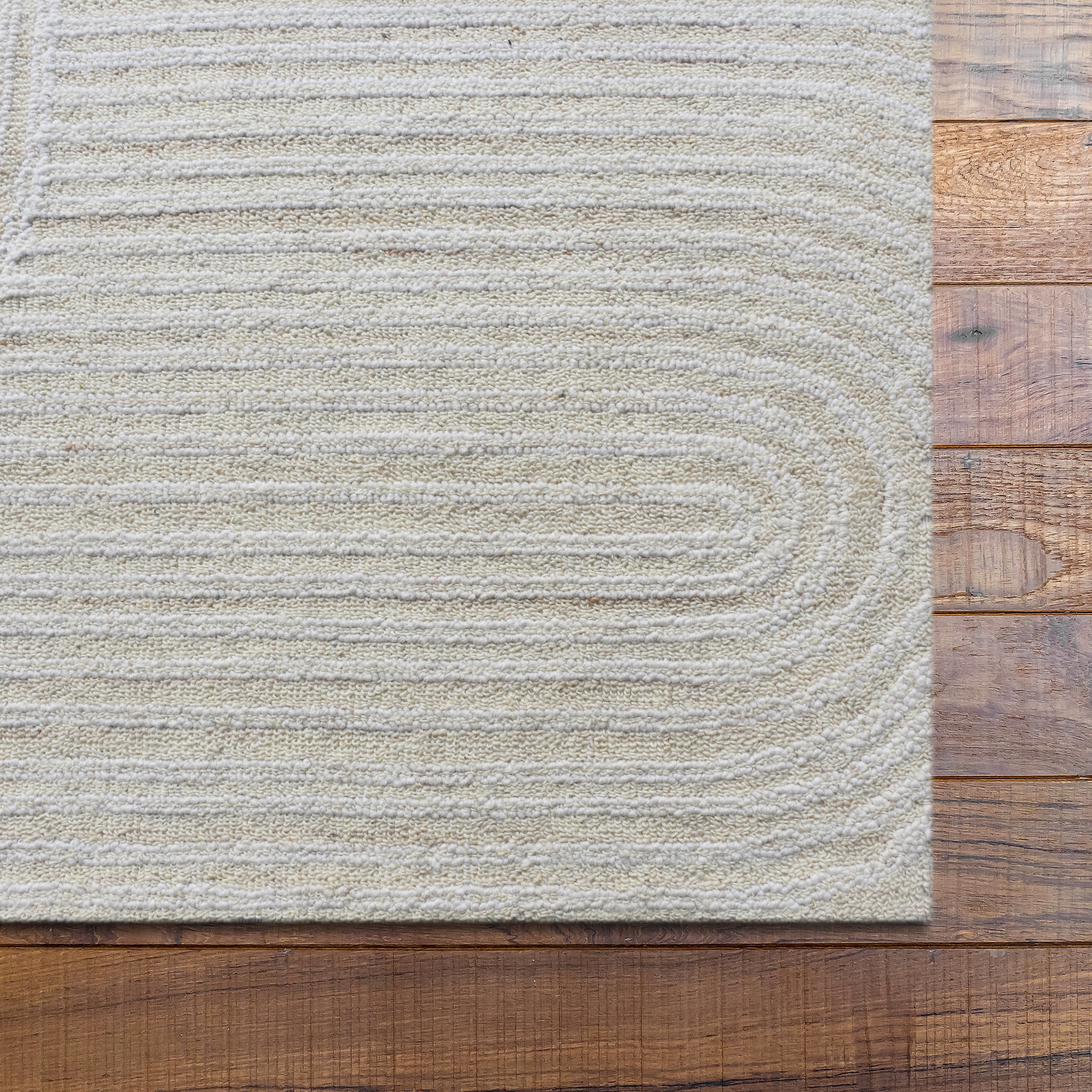 my home Tapis en laine »Brevik, handgefertigt, Wolle, Hoch-Tief-Struktur« Rectangulaire 11 mm Höhe einfarbig, Wolle, Teppich, Wohnzimmer, Schlafzimmer, Esszimmer