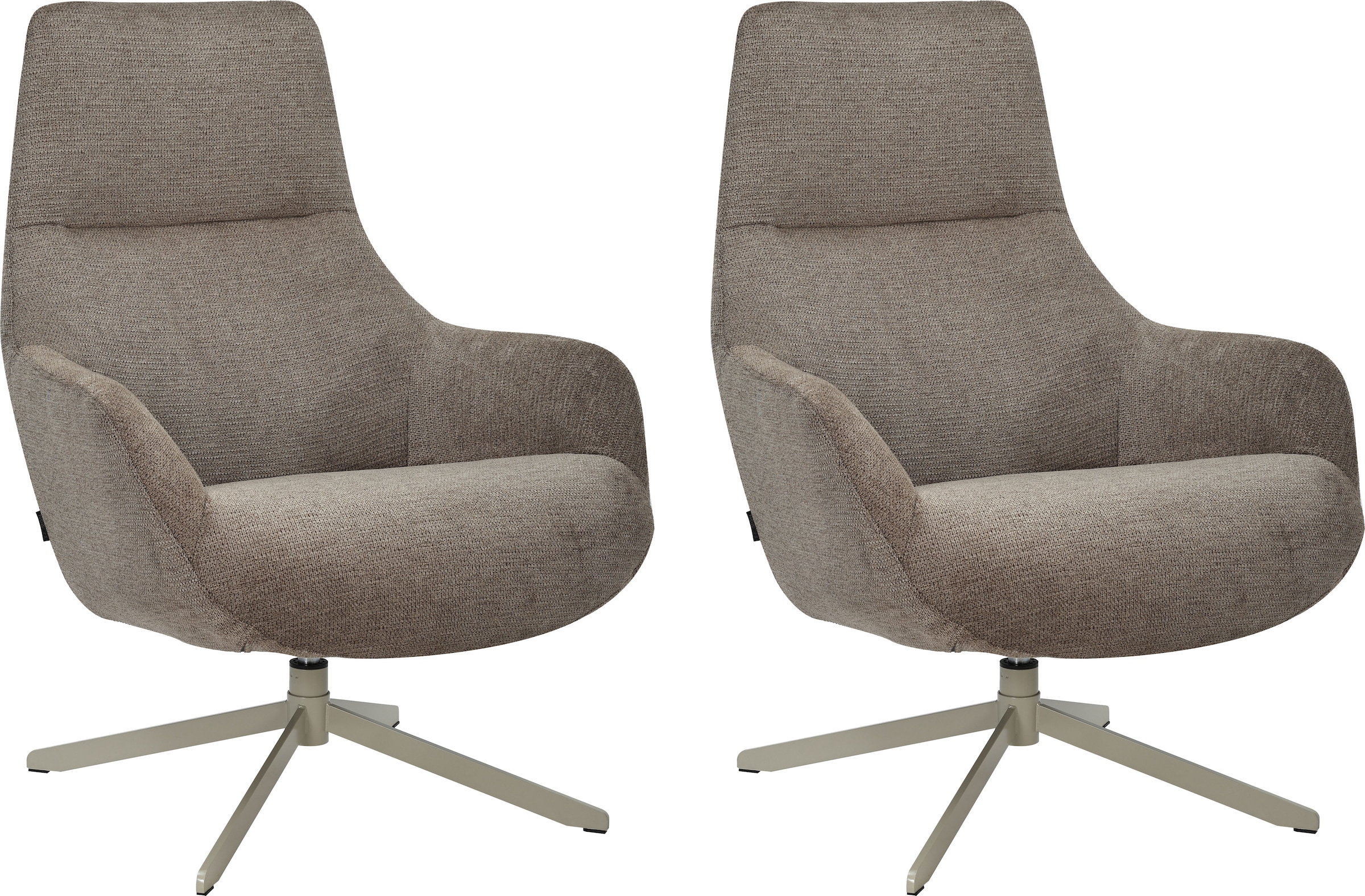 INOSIGN Drehsessel »CLARINDA moderner Ohrensessel drehbar, TV-Sessel, Relaxsessel« 360-Grad drehbar, robustes Metallgestell,