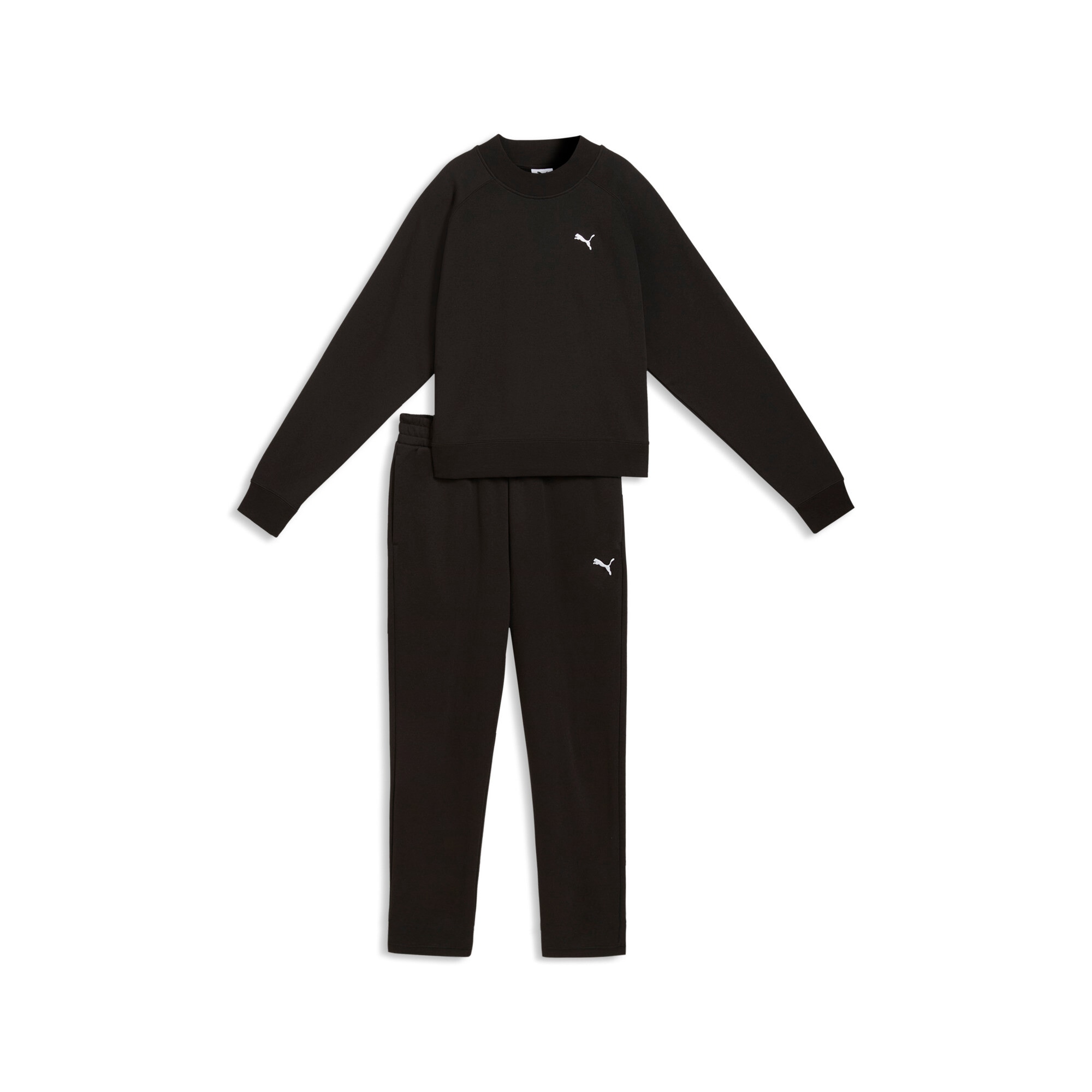 PUMA Trainingsanzug »LOUNGEWEAR STANDARD SWEAT SUITT FL CL« 2 zweiteiliges Set, mit Langarm-Oberteil, aus Baumwolle und Polyester