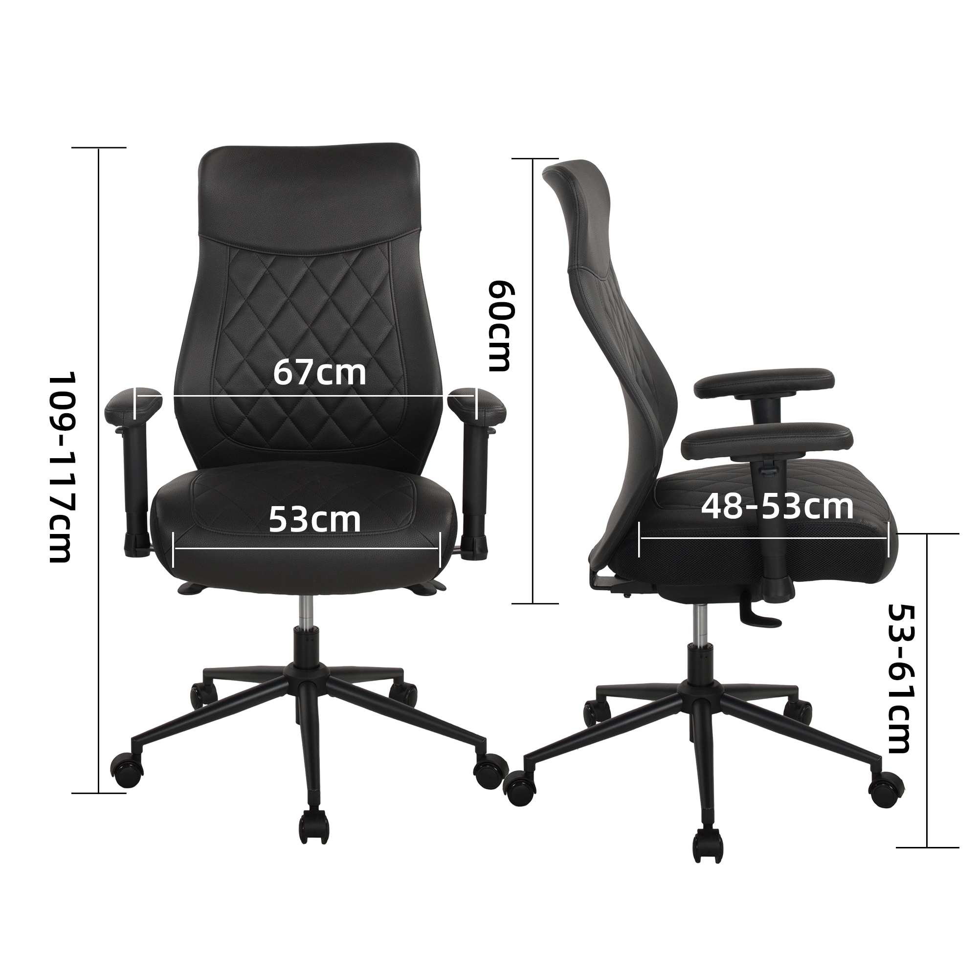 Duo Collection Chaise de bureau »TURSI« () 1 cuisaccoudoirs 2D, réglage de la profondeur et de la hauteur d'assise, microfibre aspect cuir