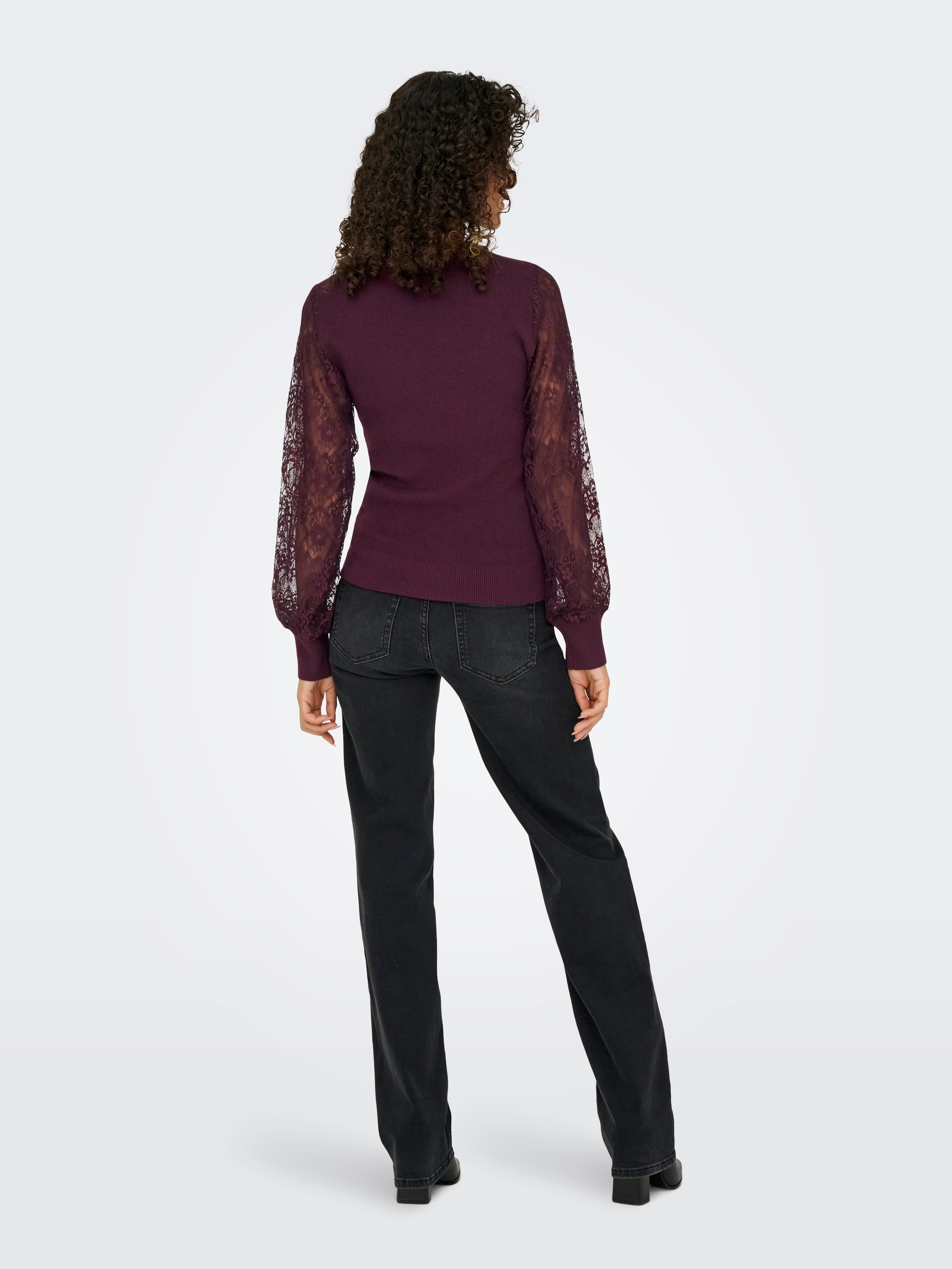 ONLY Rundhalspullover »ONLPERRY LIFE LS MIX O-NECK KNT«