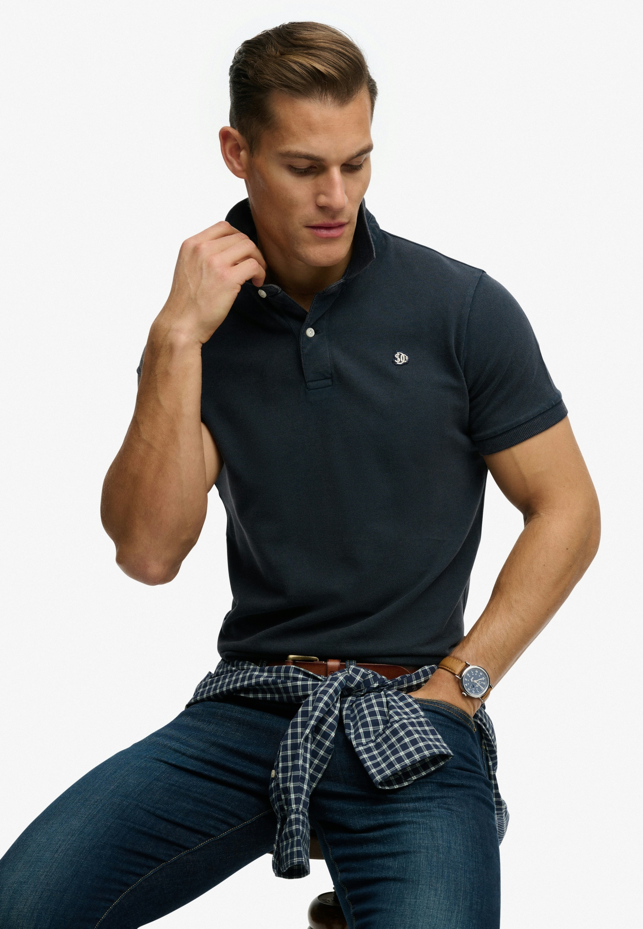 Superdry Poloshirt »VINTAGE DESTROY POLO« Baumwolle, relaxed fit