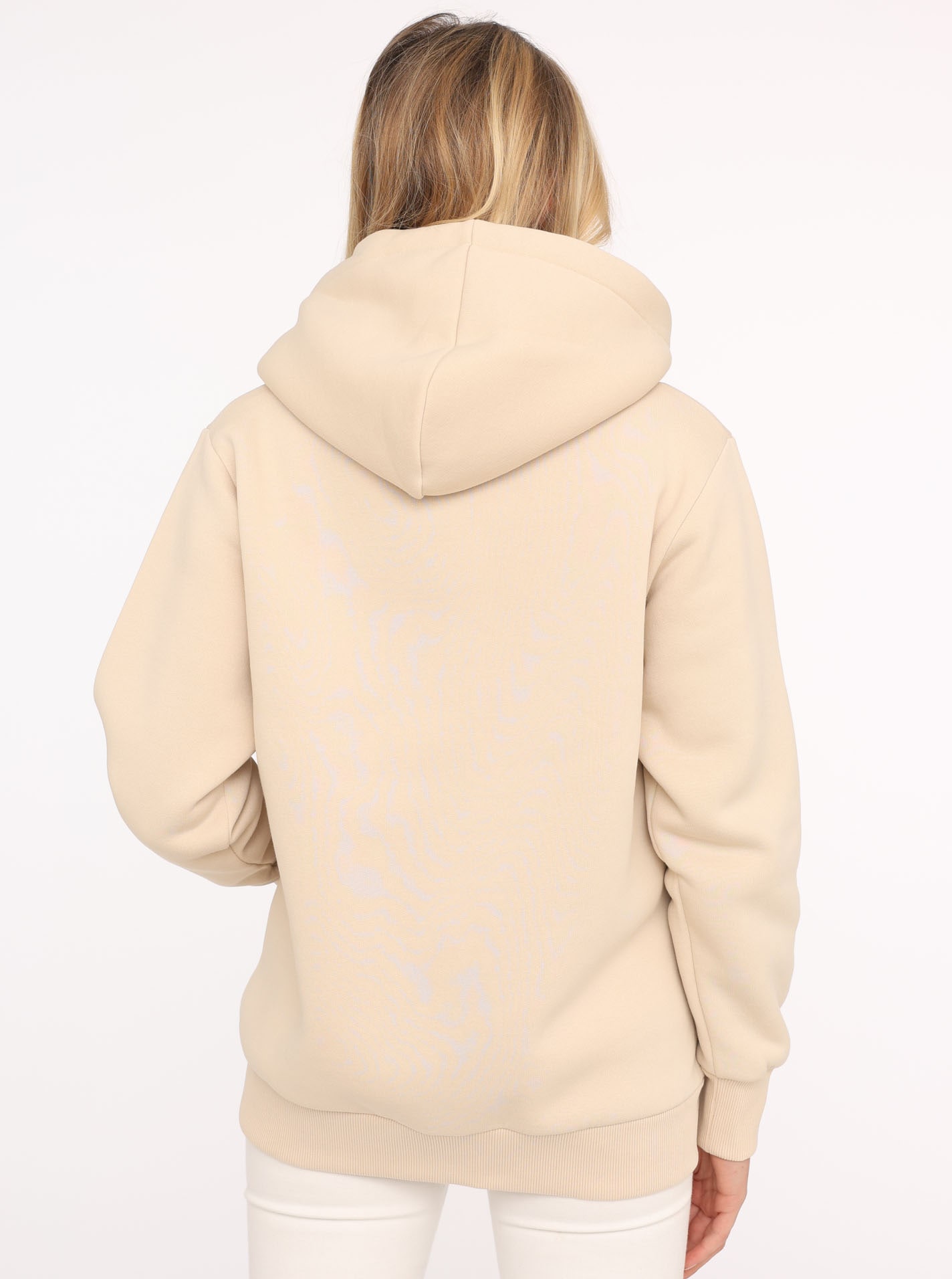 Zwillingsherz Kapuzensweatjacke Leo-Details, Langarm, Reissverschluss, Baumwollmischung