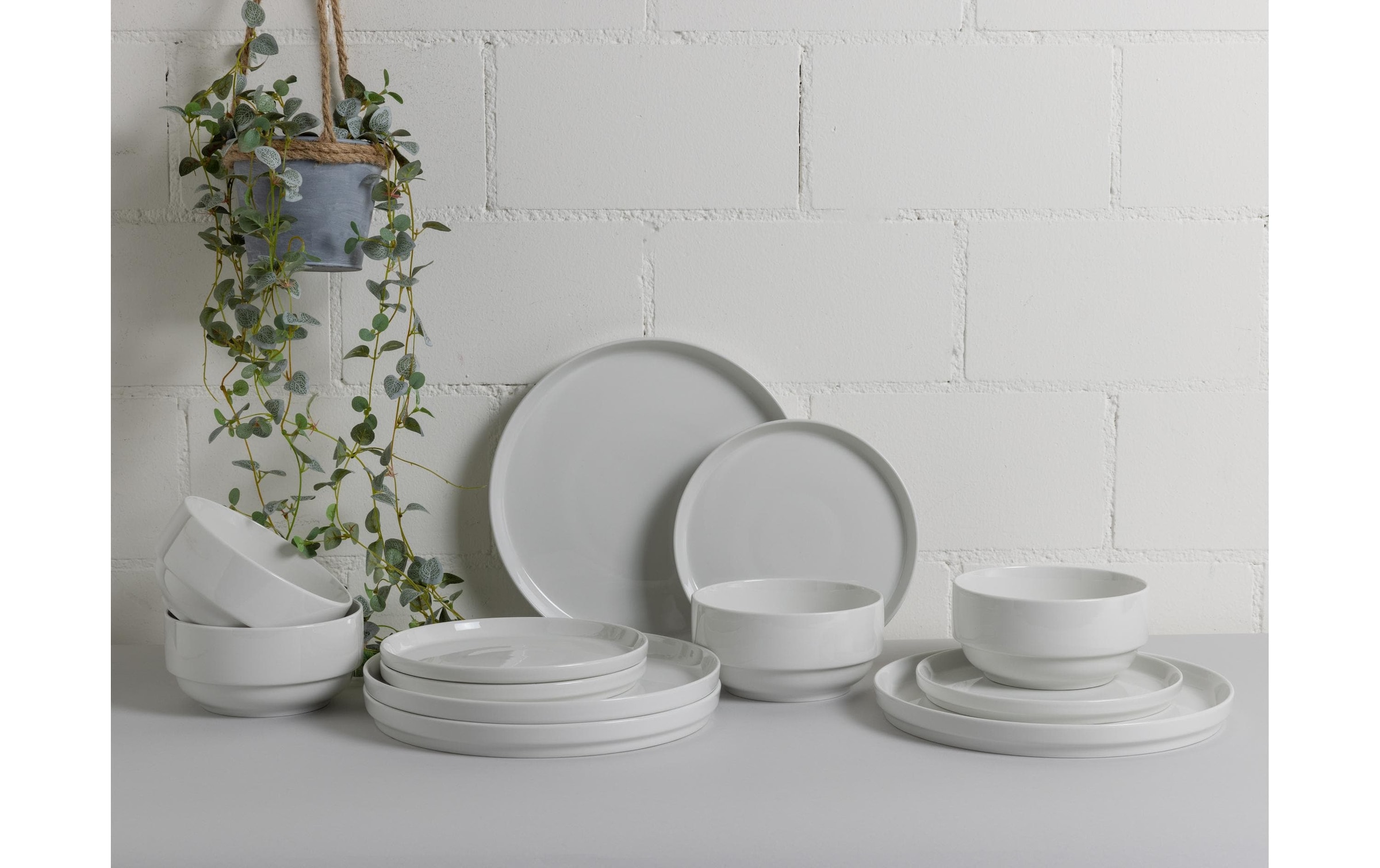 Cocon Geschirr-Set »Bianco 12-teilig«