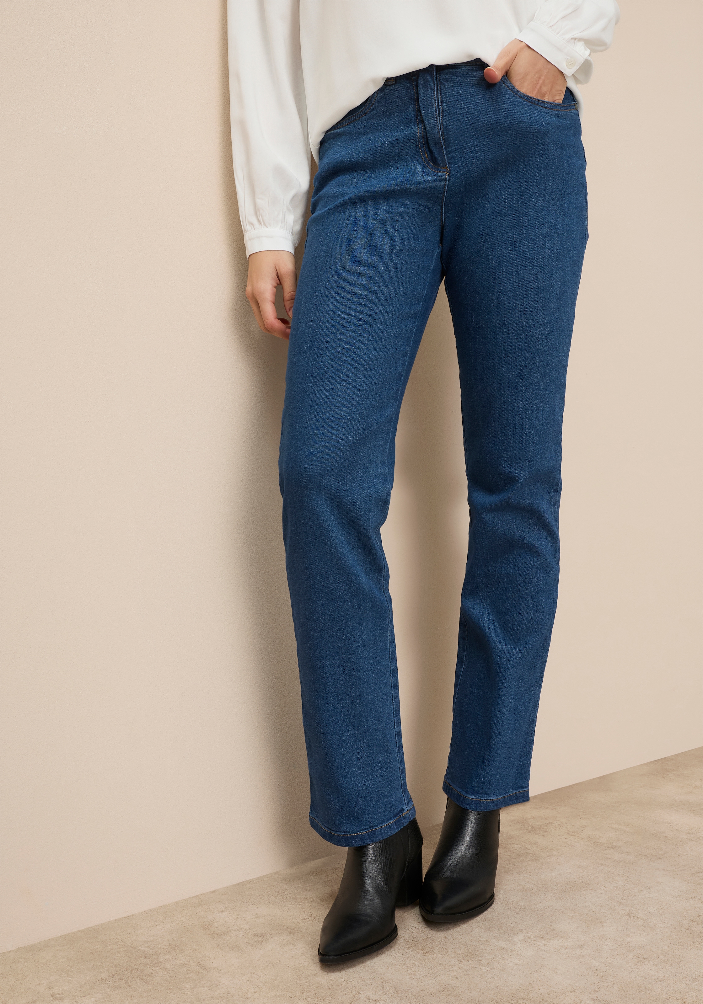 Arizona Gerade Jeans »Annett« bequeme Passform,  5-Pocket-Style,  hohe Taille