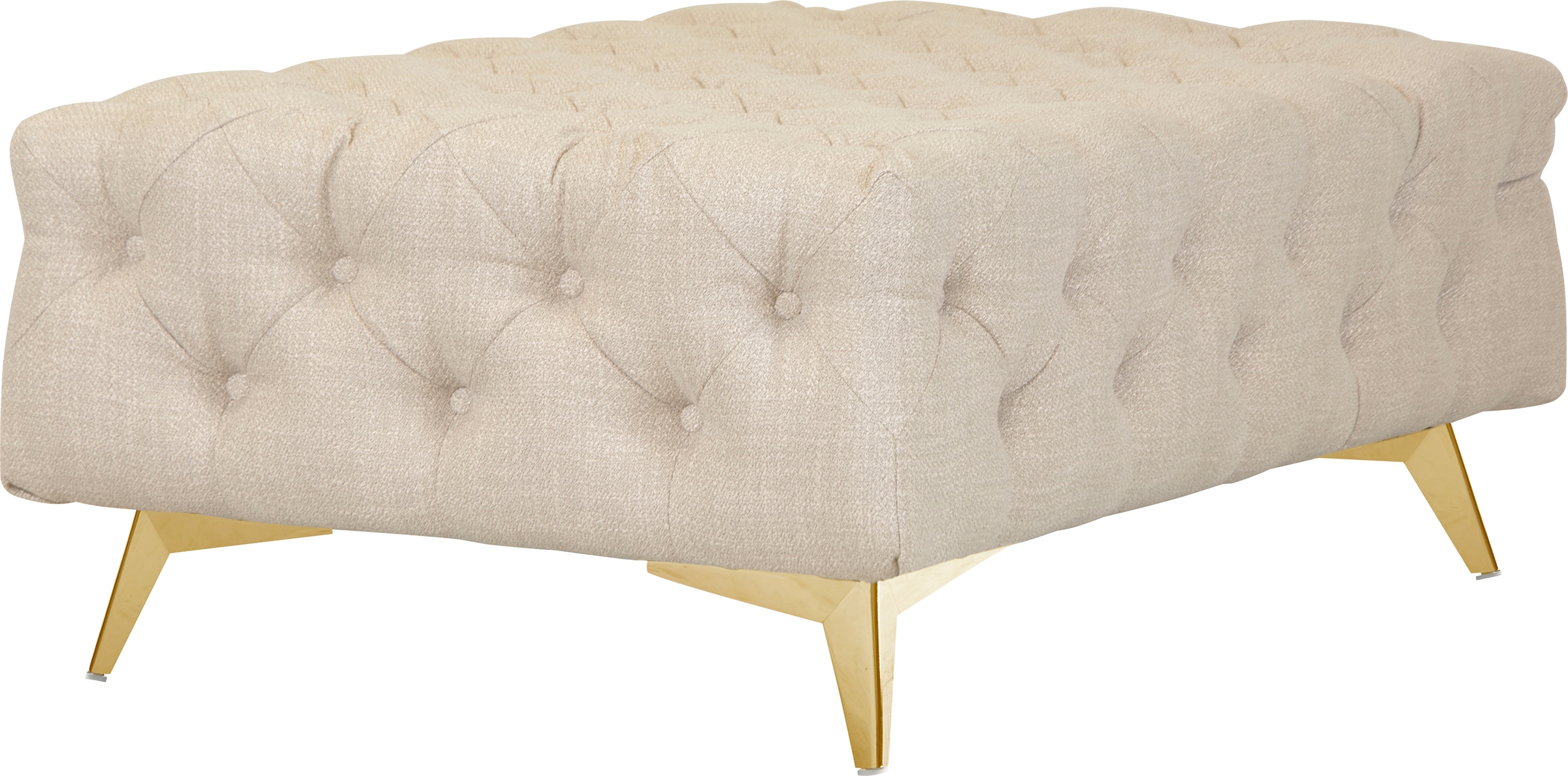 Home affaire Polsterhocker »Glynis« aufwändige Knopfheftung, moderne Chesterfield Optik, Fussfarbe wählbar