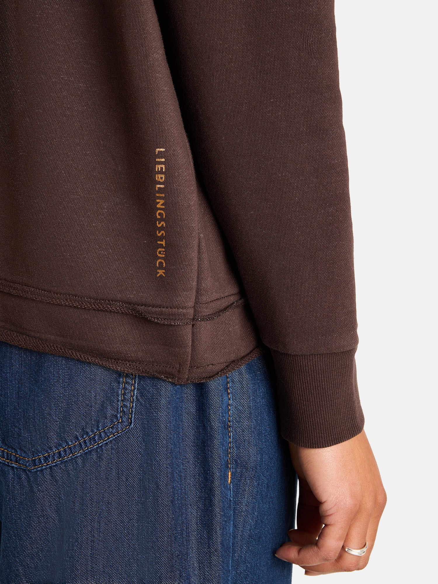 Lieblingsstück Kapuzensweatshirt »RixaL«, aus Baumwollmix, mit Kordel aus Spitze
