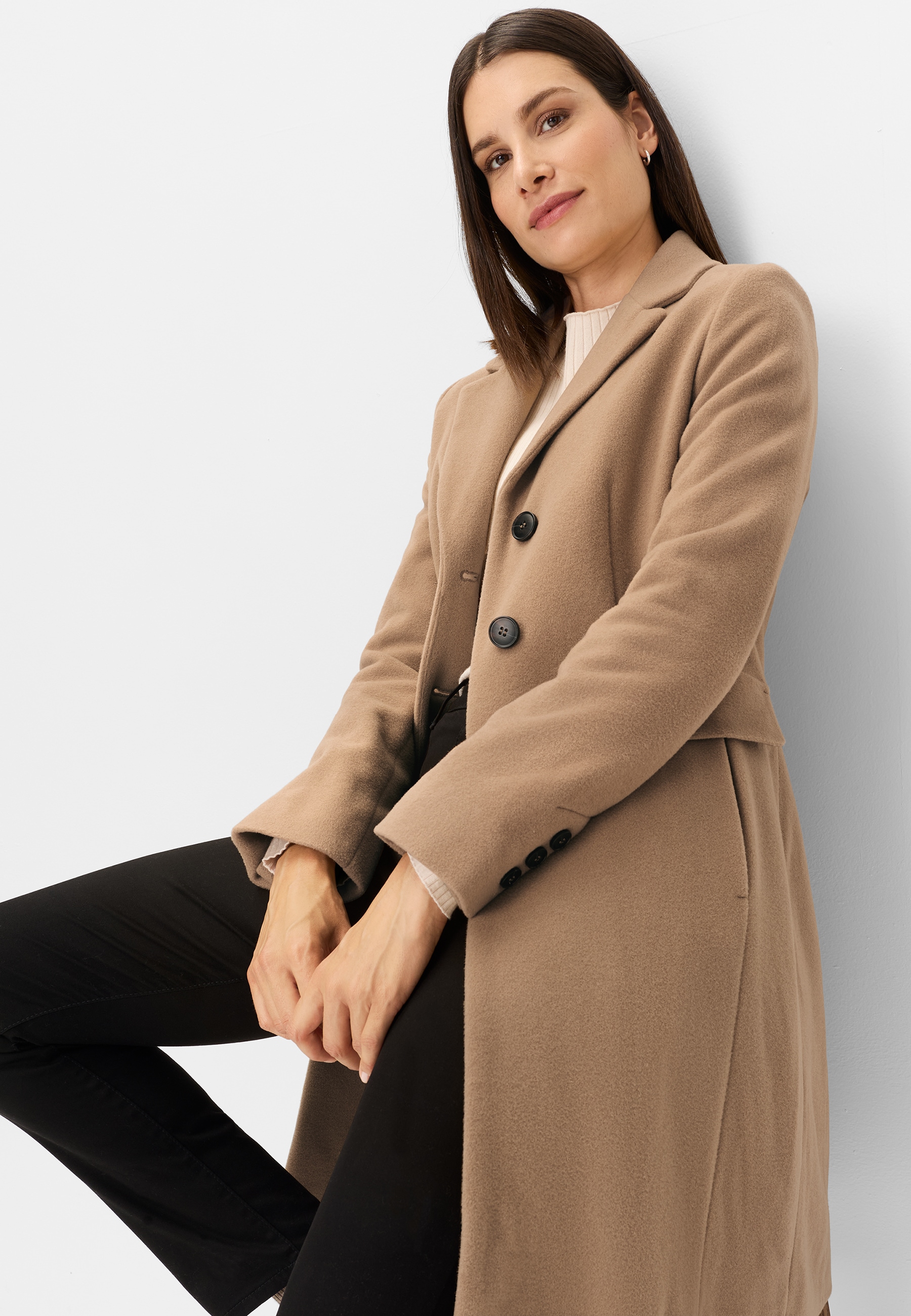 Fuchs Schmitt Manteau court mélange de laine avec proportion de cachemire