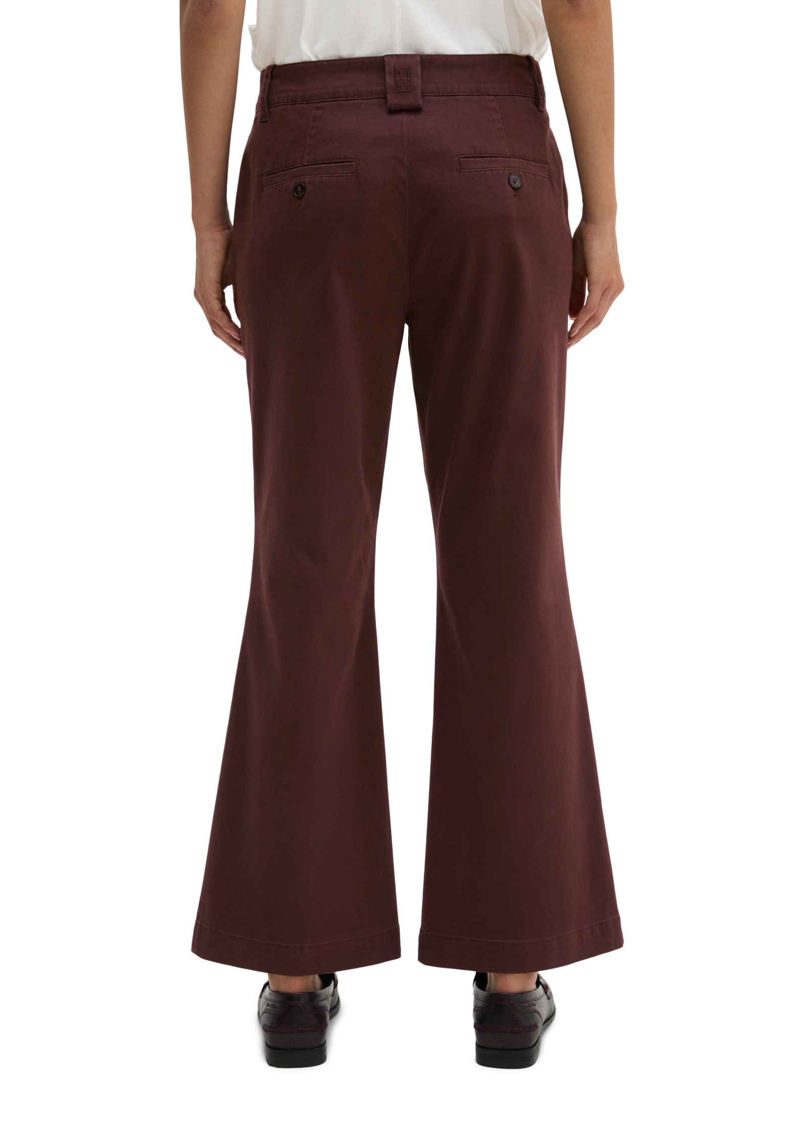 Marc O'Polo 7/8-Hose  aus Baumwoll-Stretch-Satin, Flared Fit