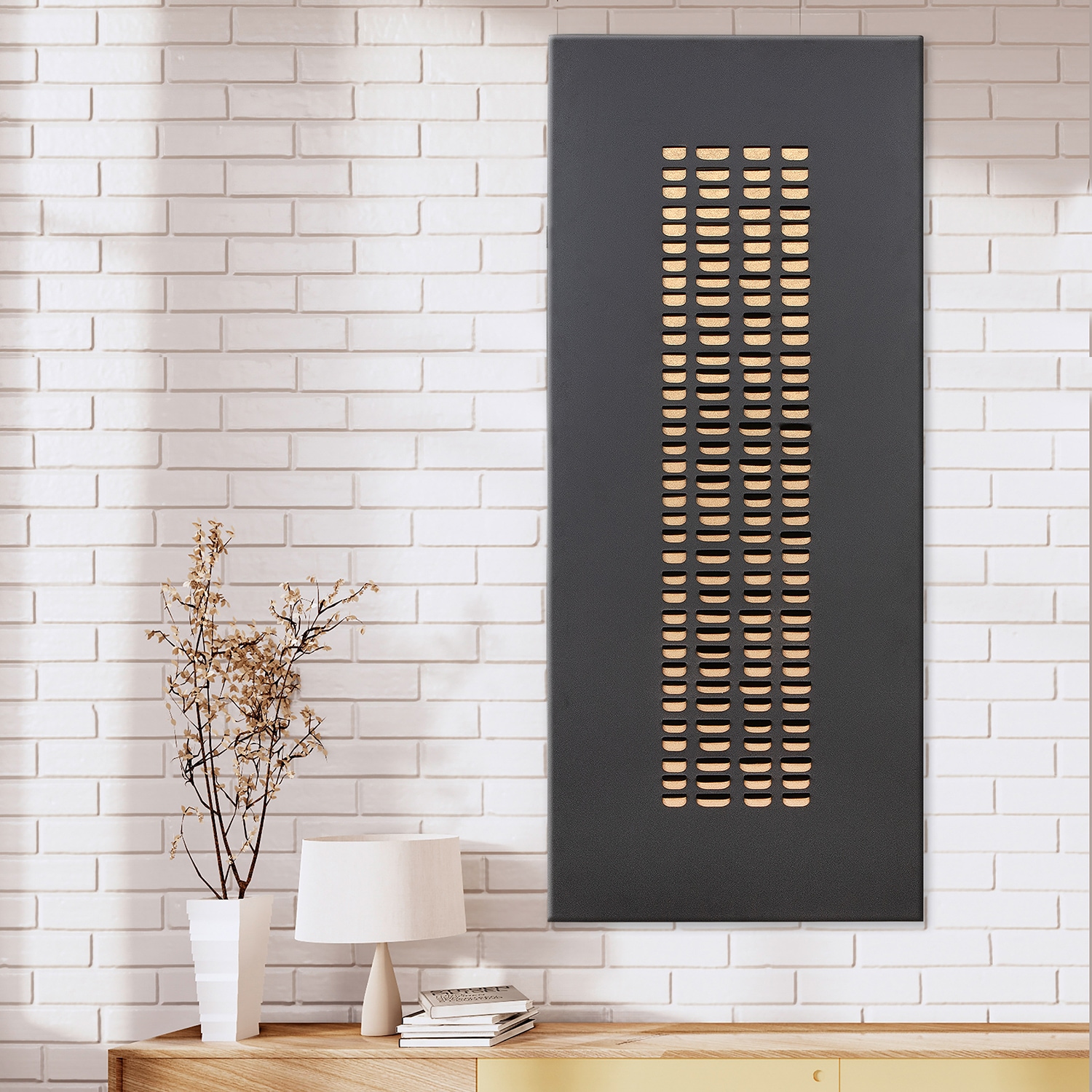 Casablanca by Gilde Wanddekoobjekt »Wandrelief rechteckig Torus schwarz H. 120 cm«