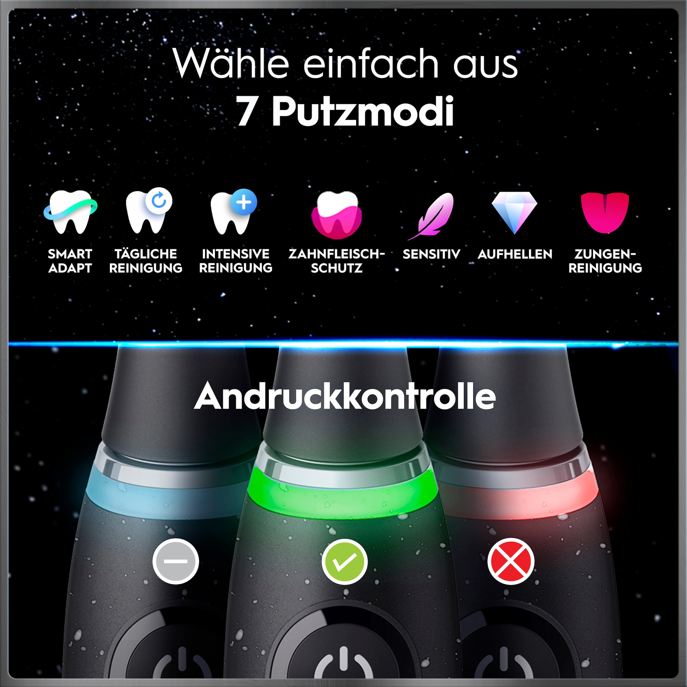 Oral-B Elektrische Zahnbürste »Oral-B iO Series 10« 1 Stk. Aufsteckbürsten iO Sense Zahnputz-Coach | Schnellladestation | Langanhaltender Akku