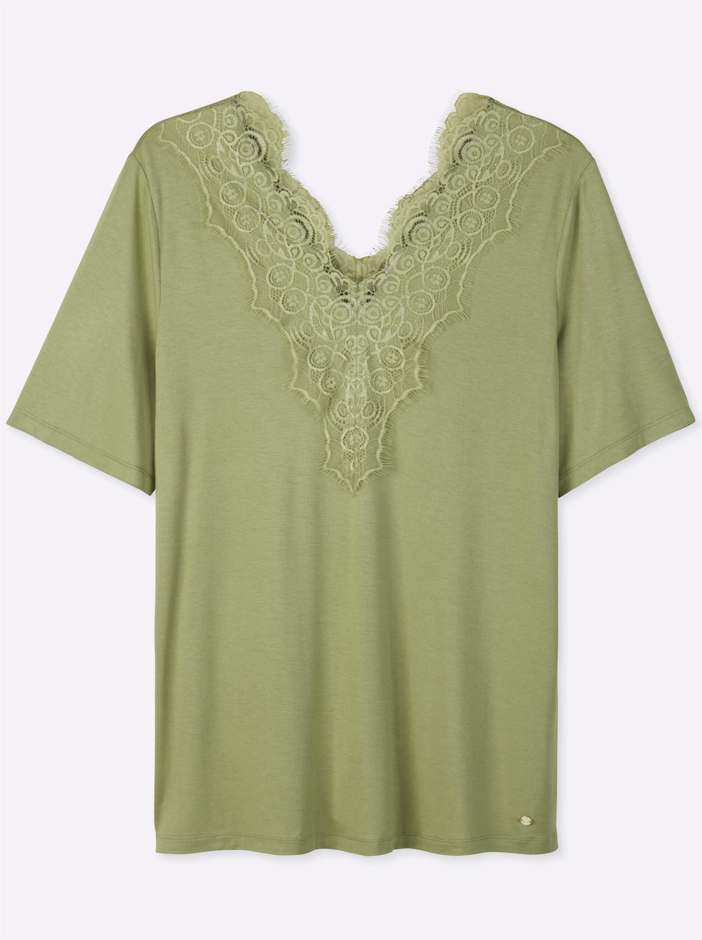 Sheego Chemise en dentelle »Halbarmshirt« 1