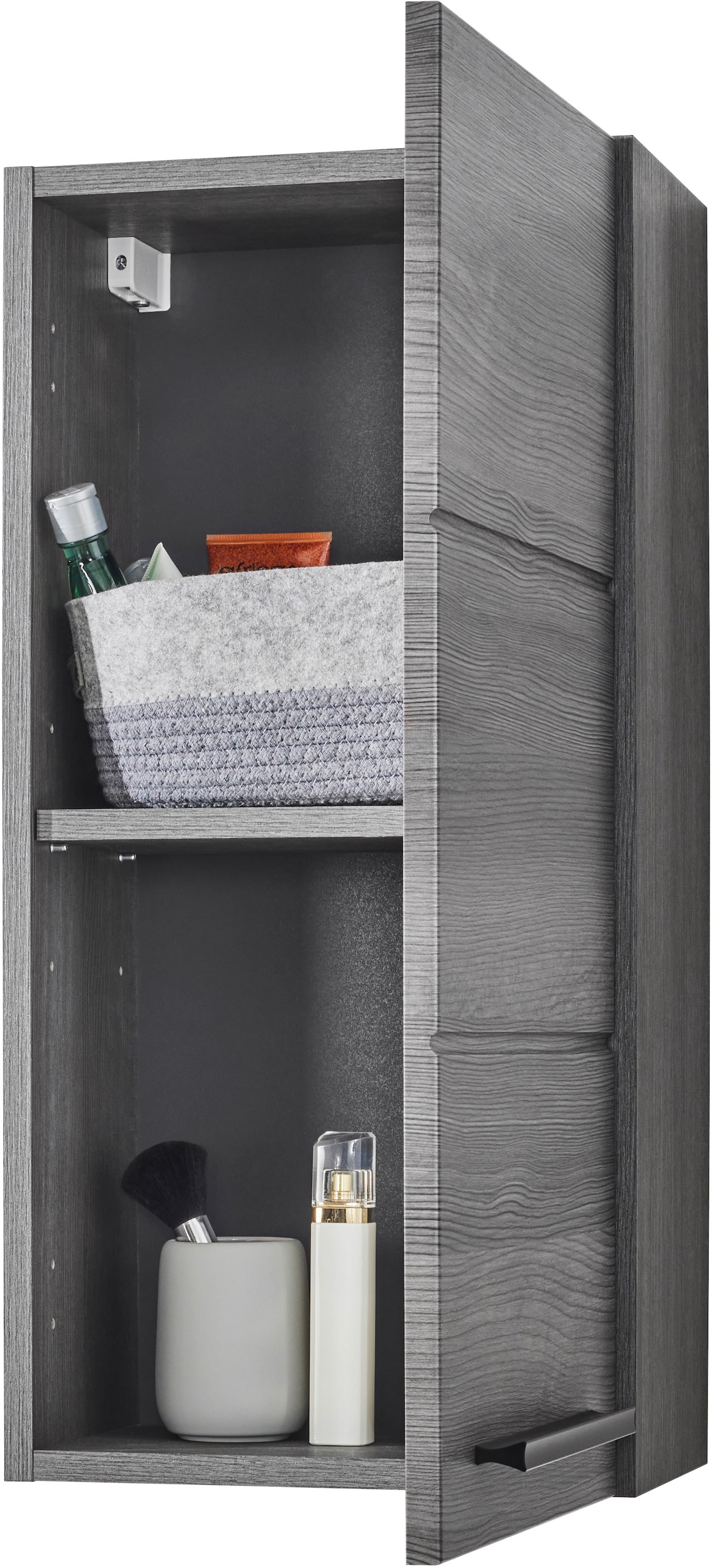BASIC by Balculina Hängeschrank »Silver, Badezimmerschrank BxHxT 34x70x23« 1 Stk. tlg. Breite 34cm, Tür L/R monierbar, FSC-Mix 70%