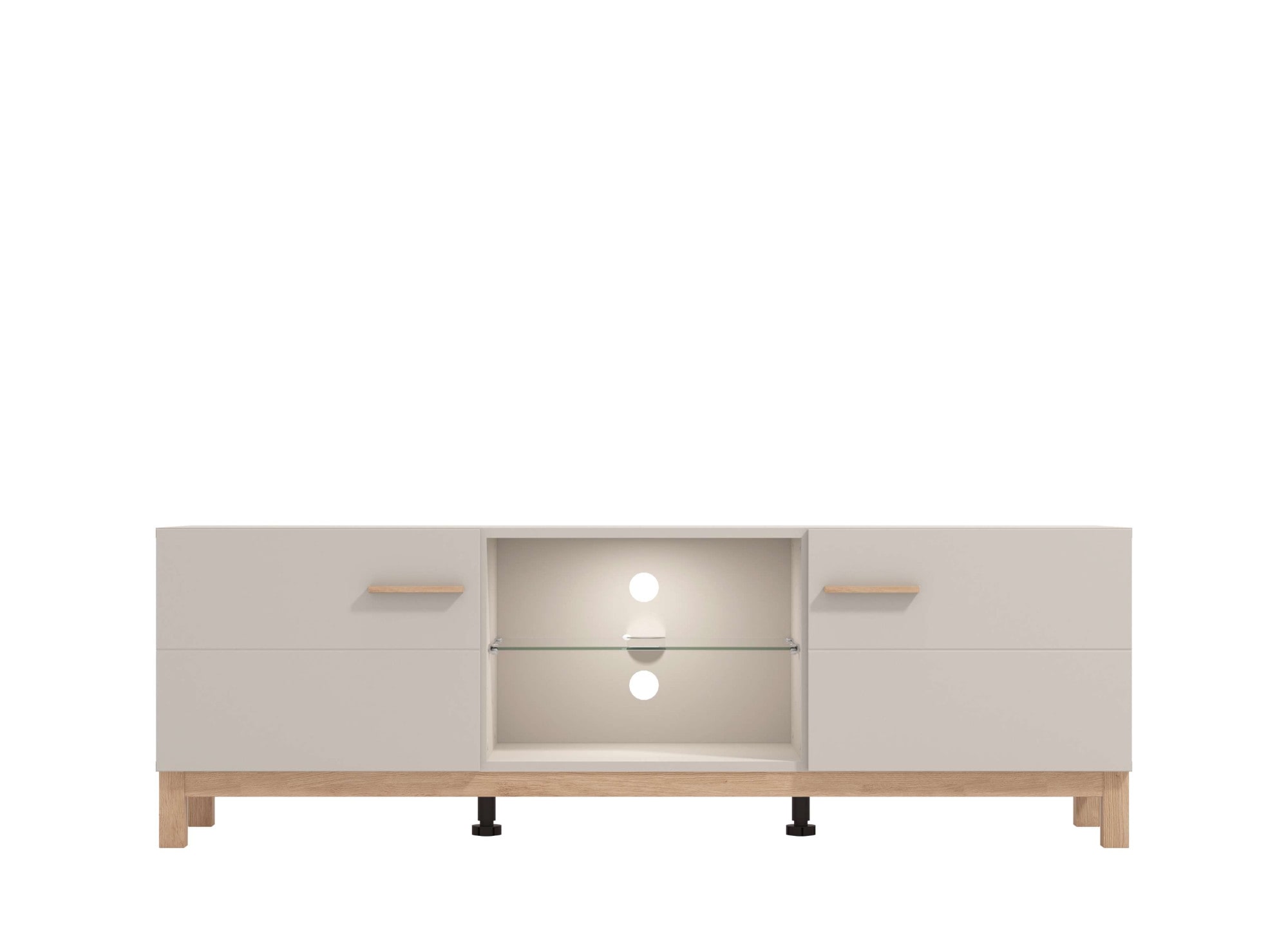 Home affaire Banc TV »Essex, TV-Board, TV-Kommode, TV-Schrank, TV-Unterschrank, TV-Möbel« Elegantes Lowboard (154 cm) in Kaschmir mit viel Stauraum