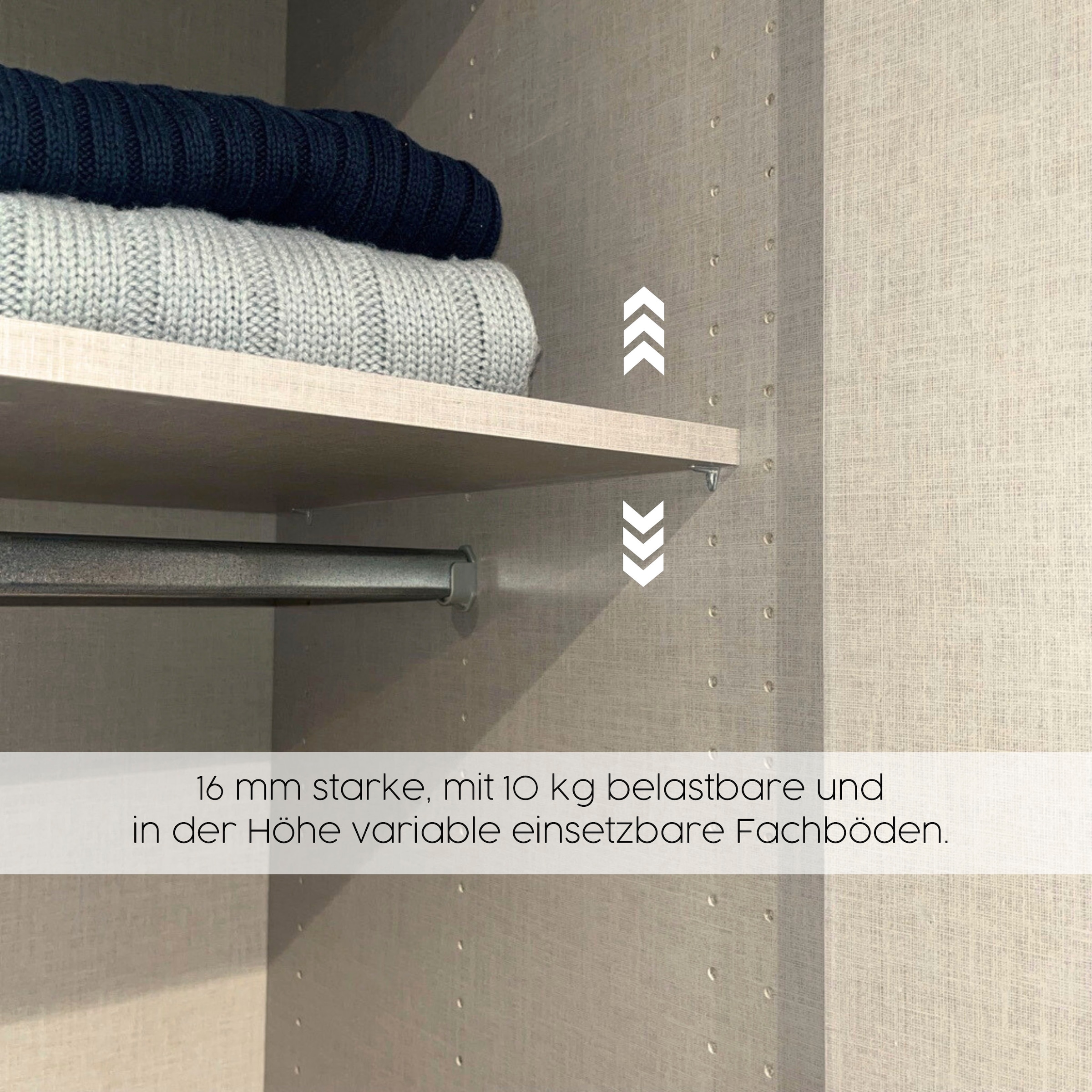 rauch Kleiderschrank »Schrank Garderobe Garderobenschrank Putzschrank Wäscheschrank TORRENT« Breiten 91/136/181 cm, Höhe 210 cm,  optional Aussenschubladen und Spiegel, viel Stauraum MADE IN GERMANY