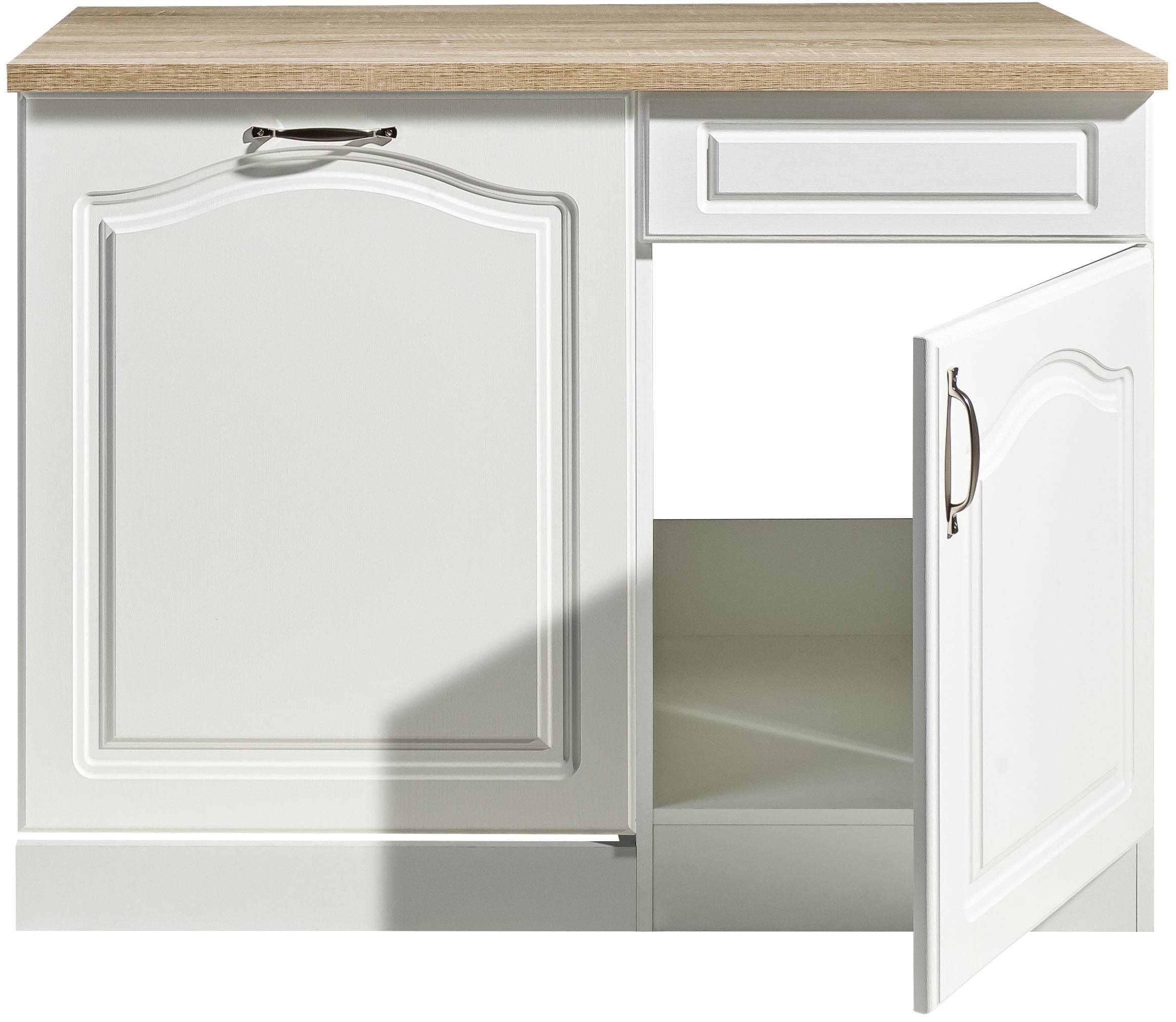 wiho Küchen Meuble évier »Linz« 110 cm breit, Tür & Sockel für Geschirrspüler, in Landhaus-Optik