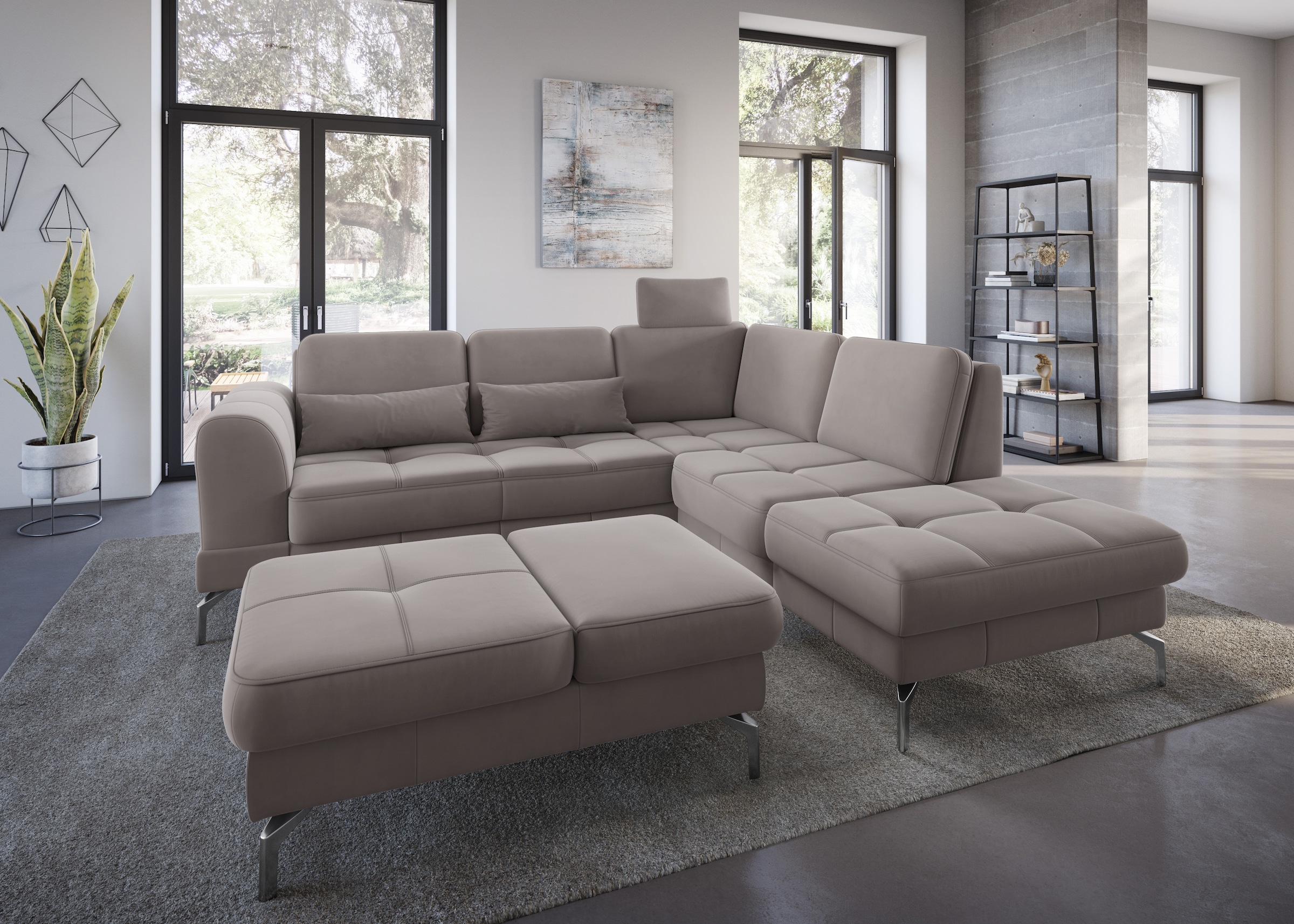 sit&more Hocker »Bendigo« mit Klappfunktion, Bodenfreiheit 15 cm, wahlweise in 2 Fussfarben